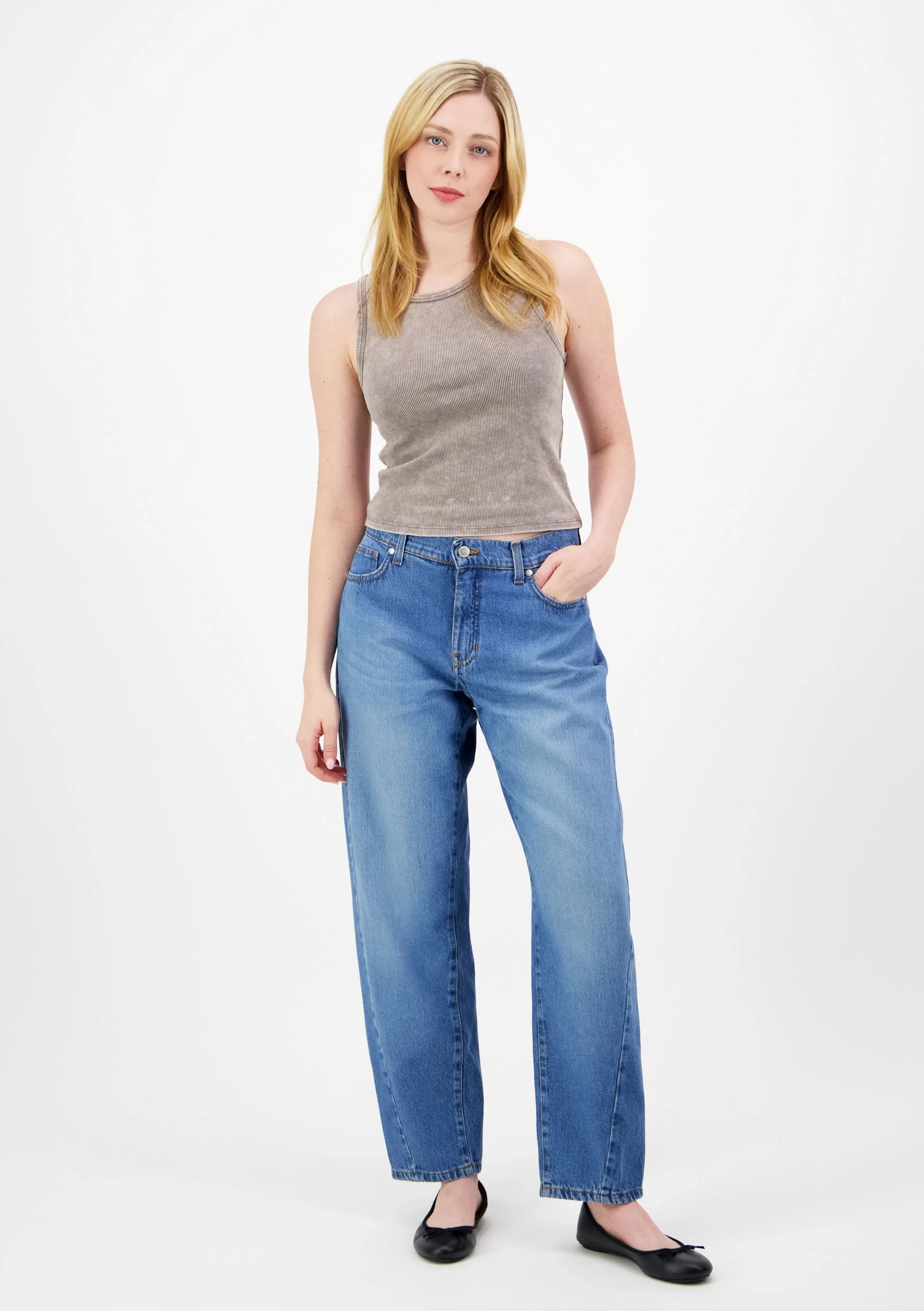 Amy Farkut, Loose Fit Barrel Leg, Vaaleansininen - Image 5
