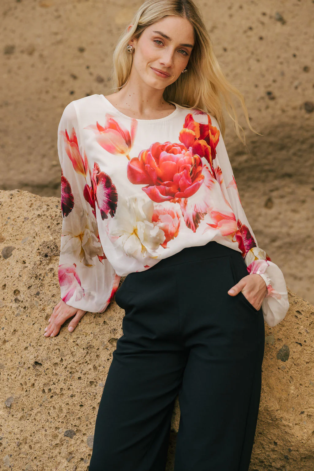 Ava Blouse, Sorbet - Image 3
