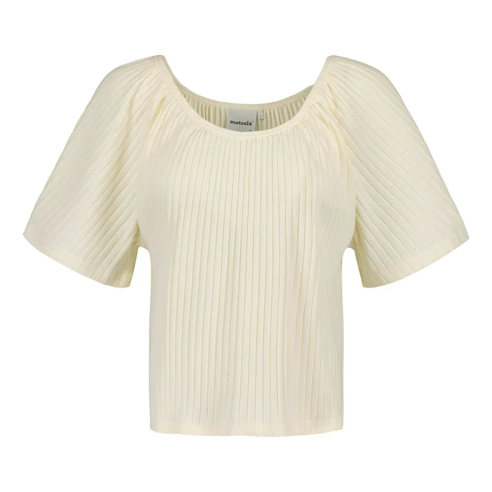 Bell Sleeve Rib Top, Milky - Image 4