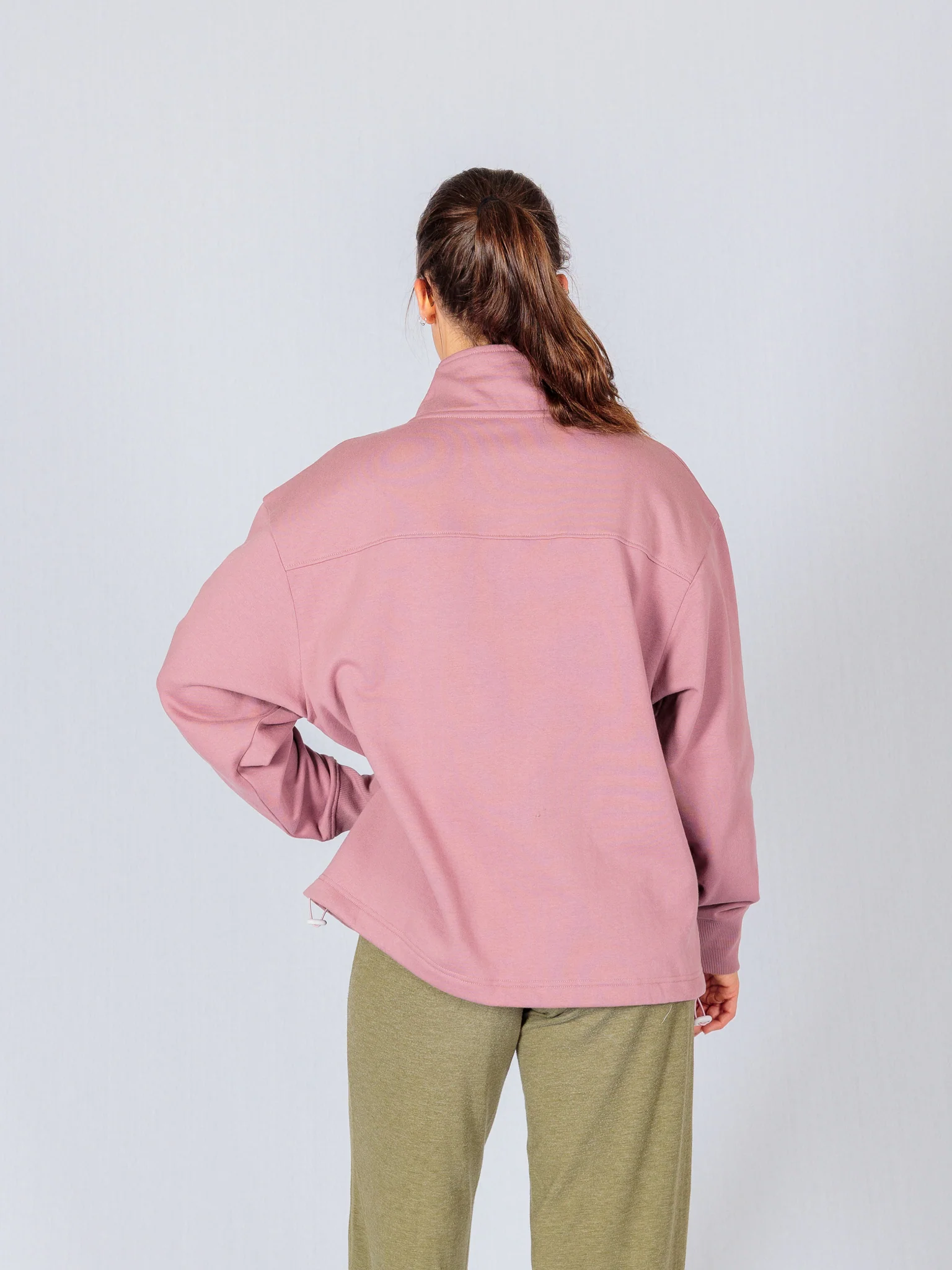 Boss Dog Half Zip, Mauve - Image 3