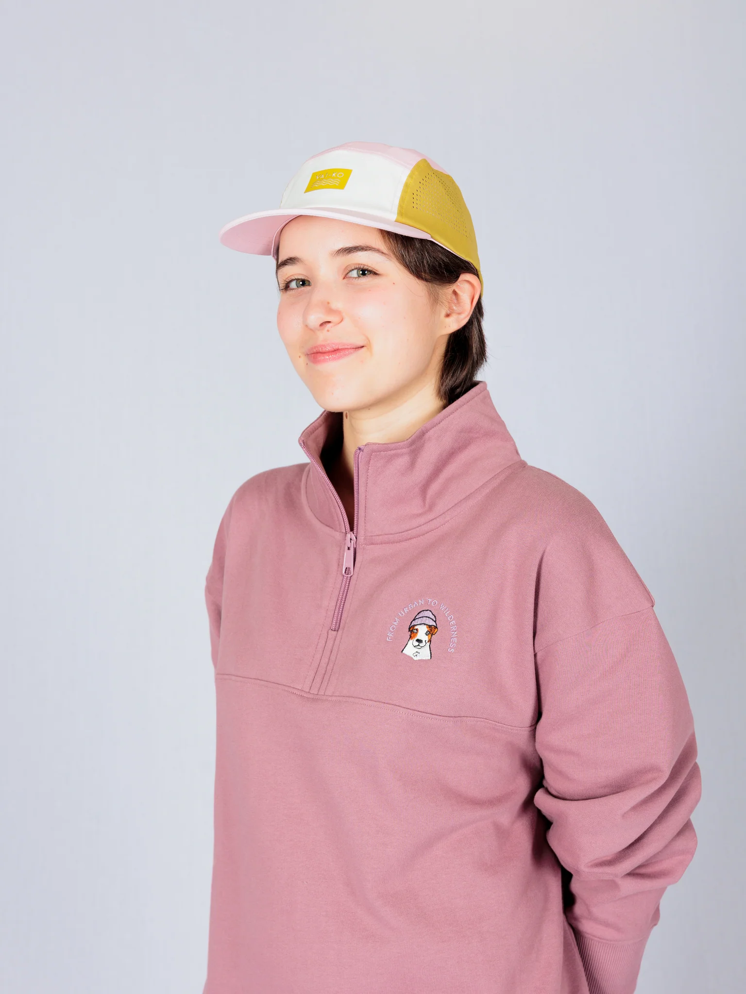 Boss Dog Half Zip, Mauve - Image 5