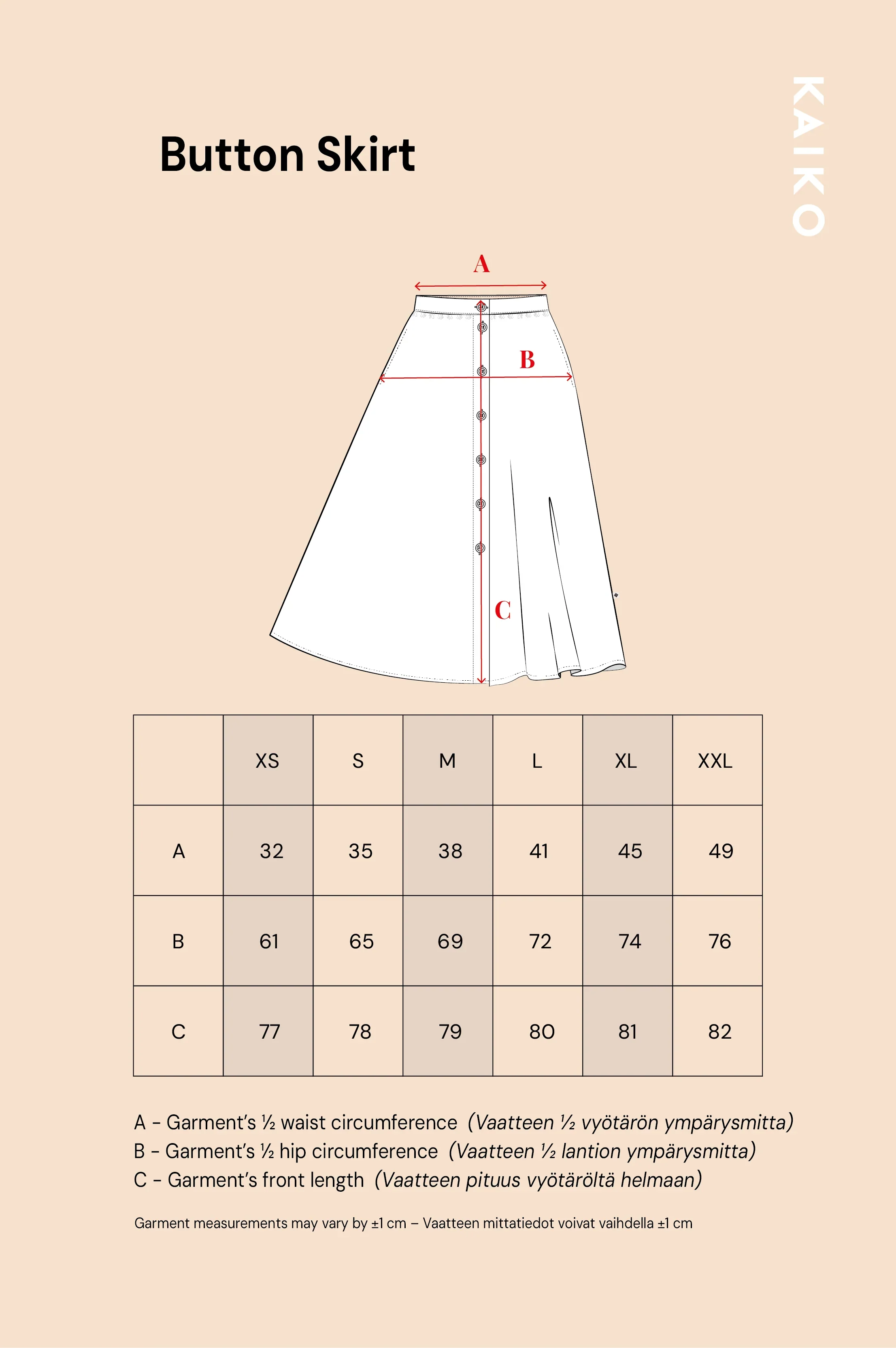 Button Skirt, Windflower - Image 3