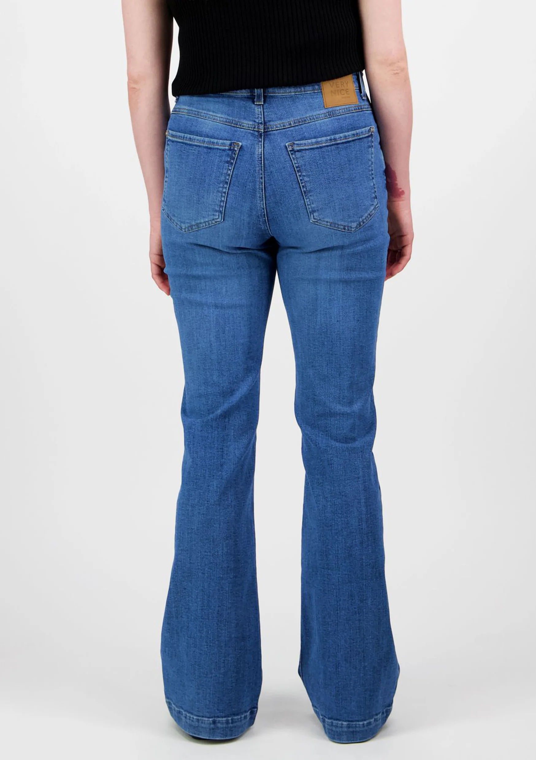 Caramel Flare Farkut, Curvy Fit Bootcut, Sininen - Image 3