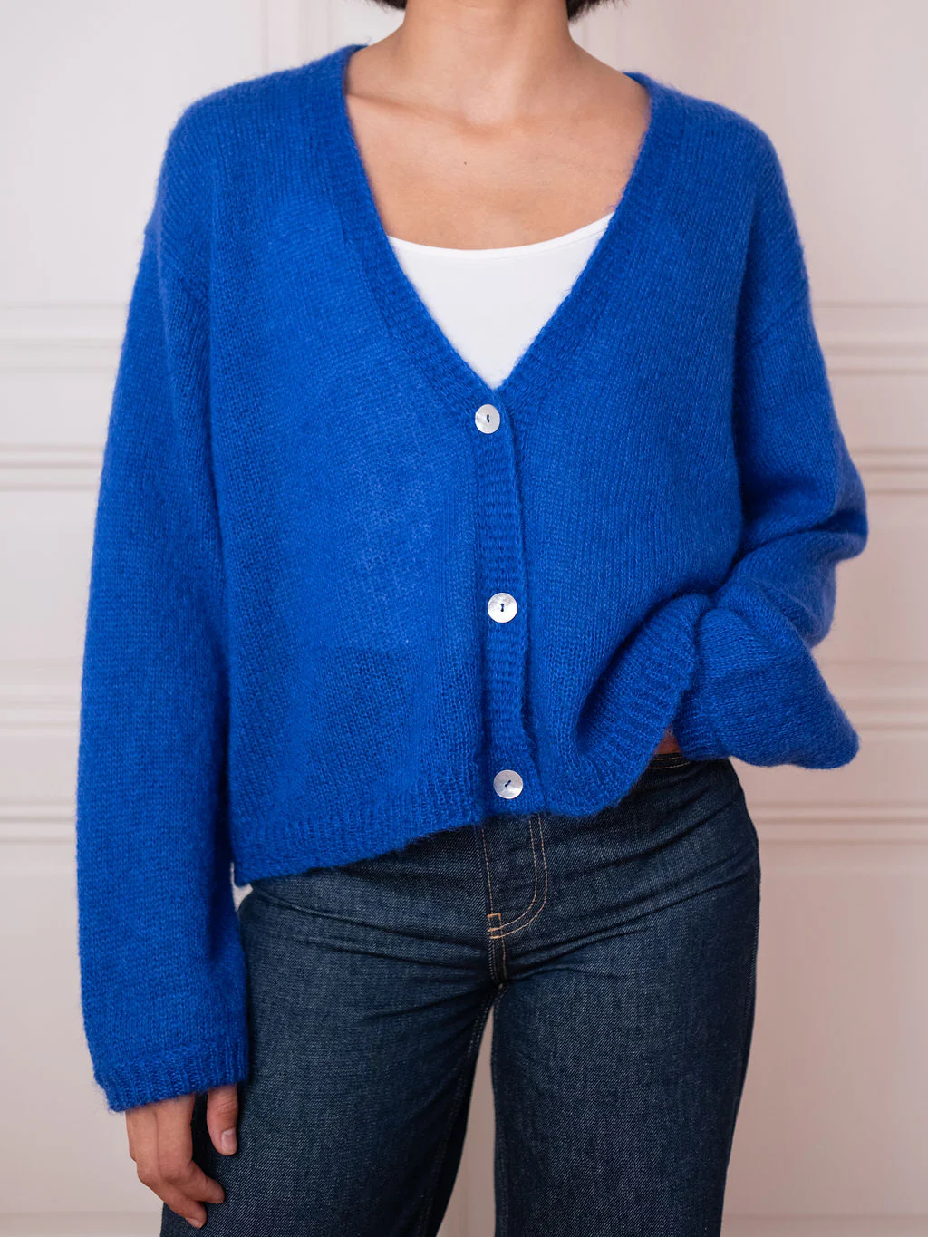 Cardigan V, Blue Boost