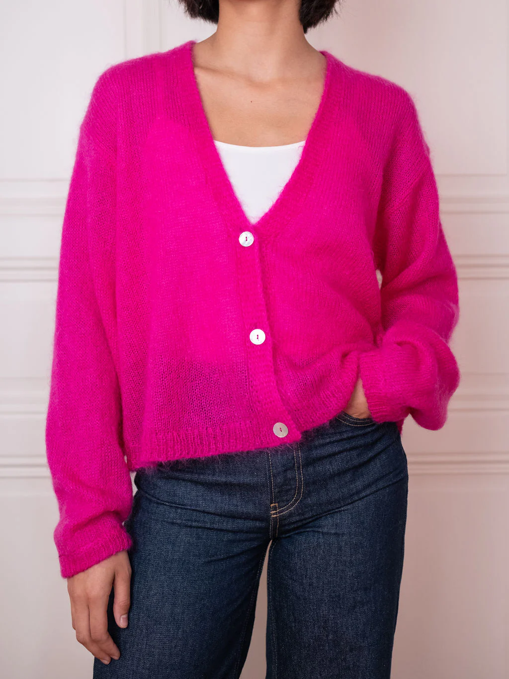 Cardigan V, Think Pink - Image 2
