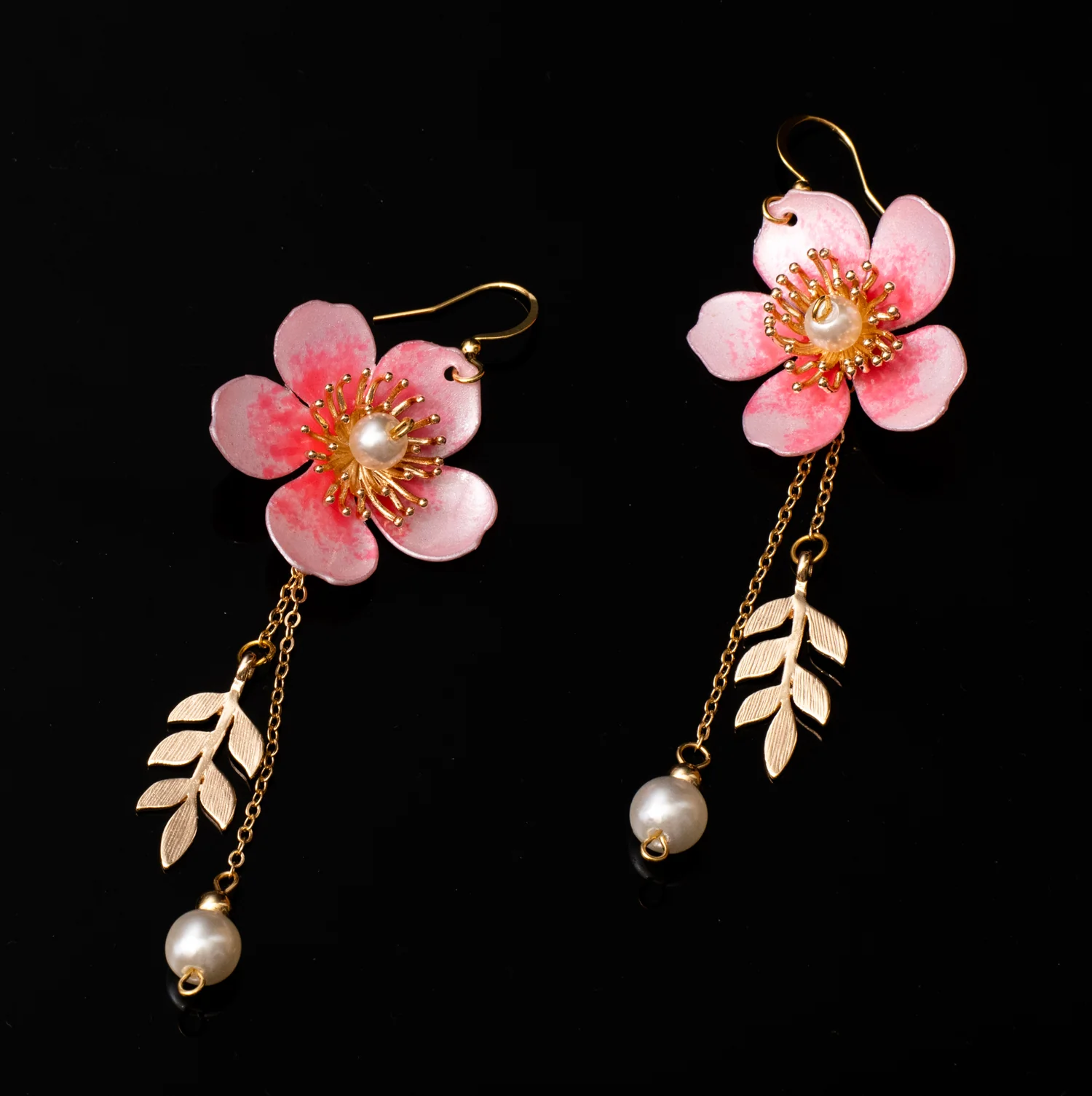 Cherry Blossom Sakura Spring Drop Earrings - Image 3