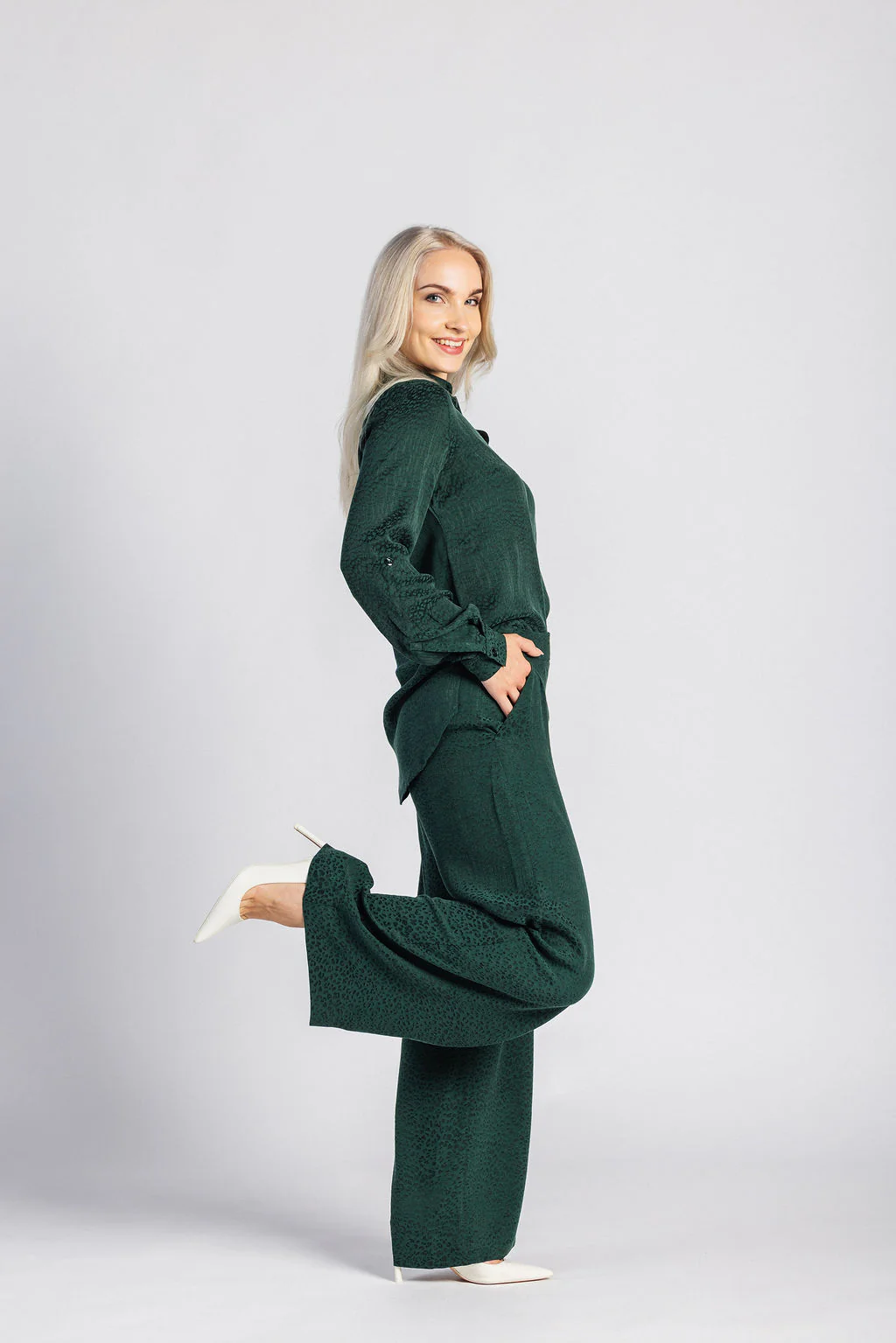 Chloe Shirt, Emerald - Image 2