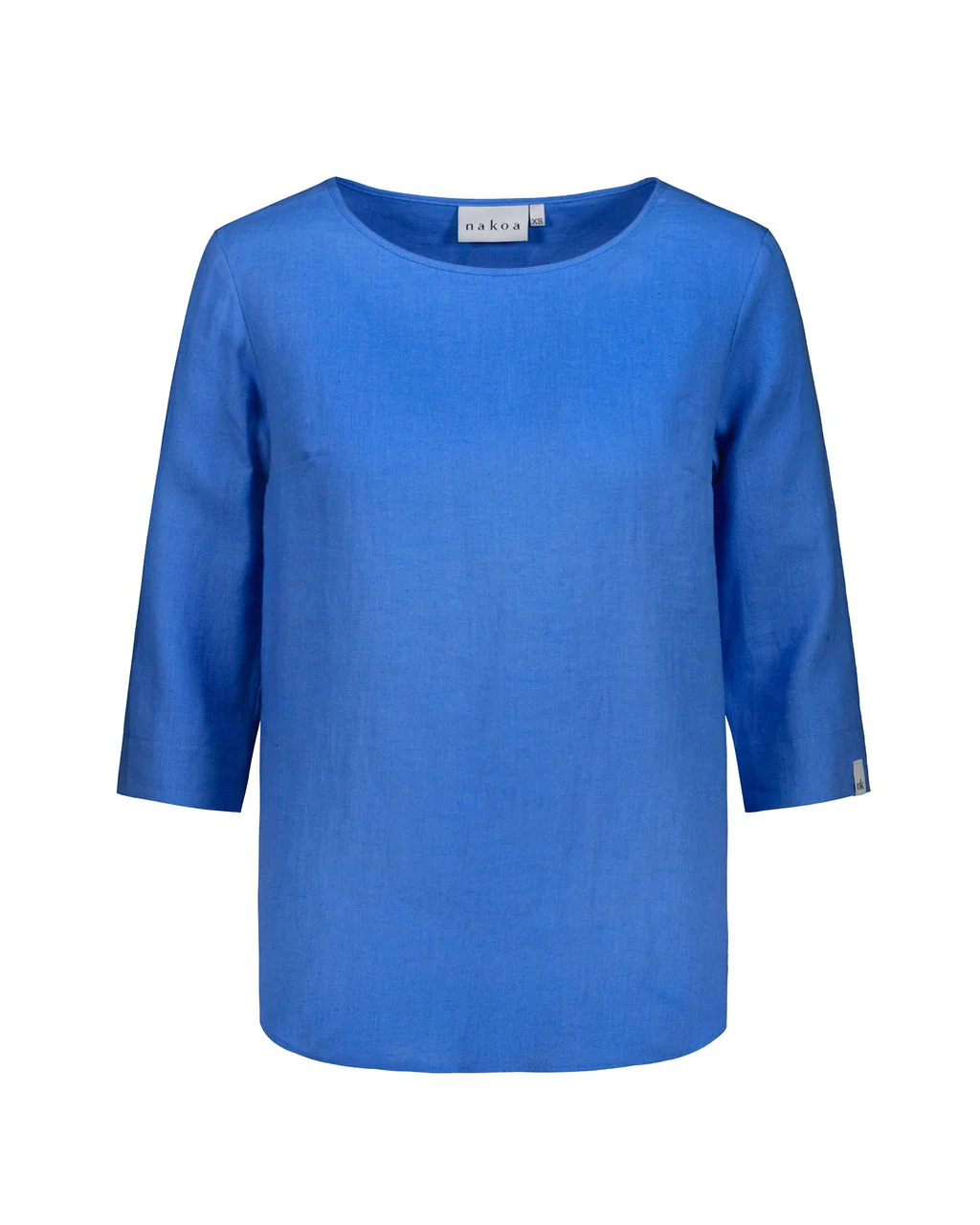 Classic Linen Blouse, Marina Blue - Image 2