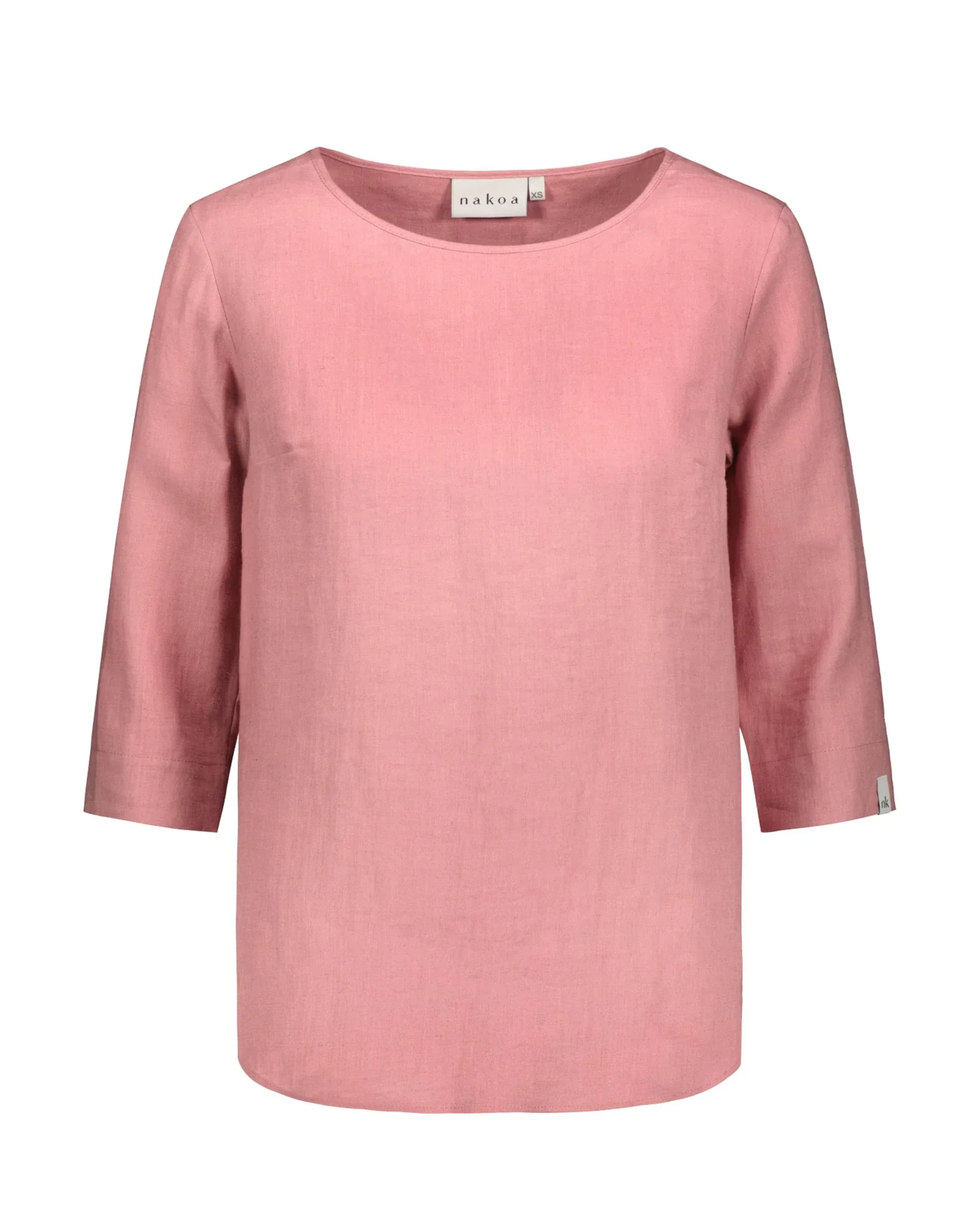 Classic Linen Blouse, Powder Pink - Image 6