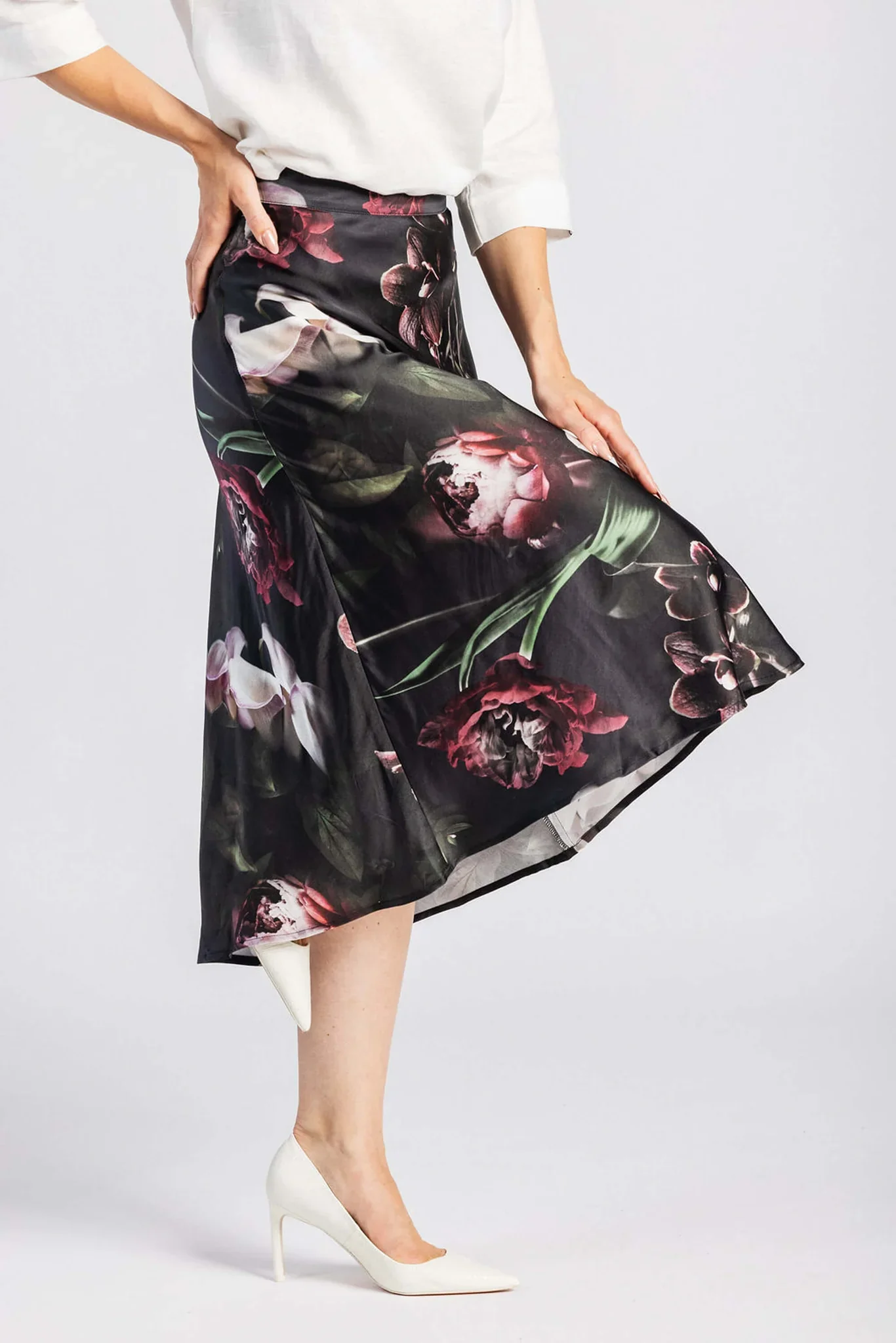 Classic Midi Skirt, Noir - Image 4