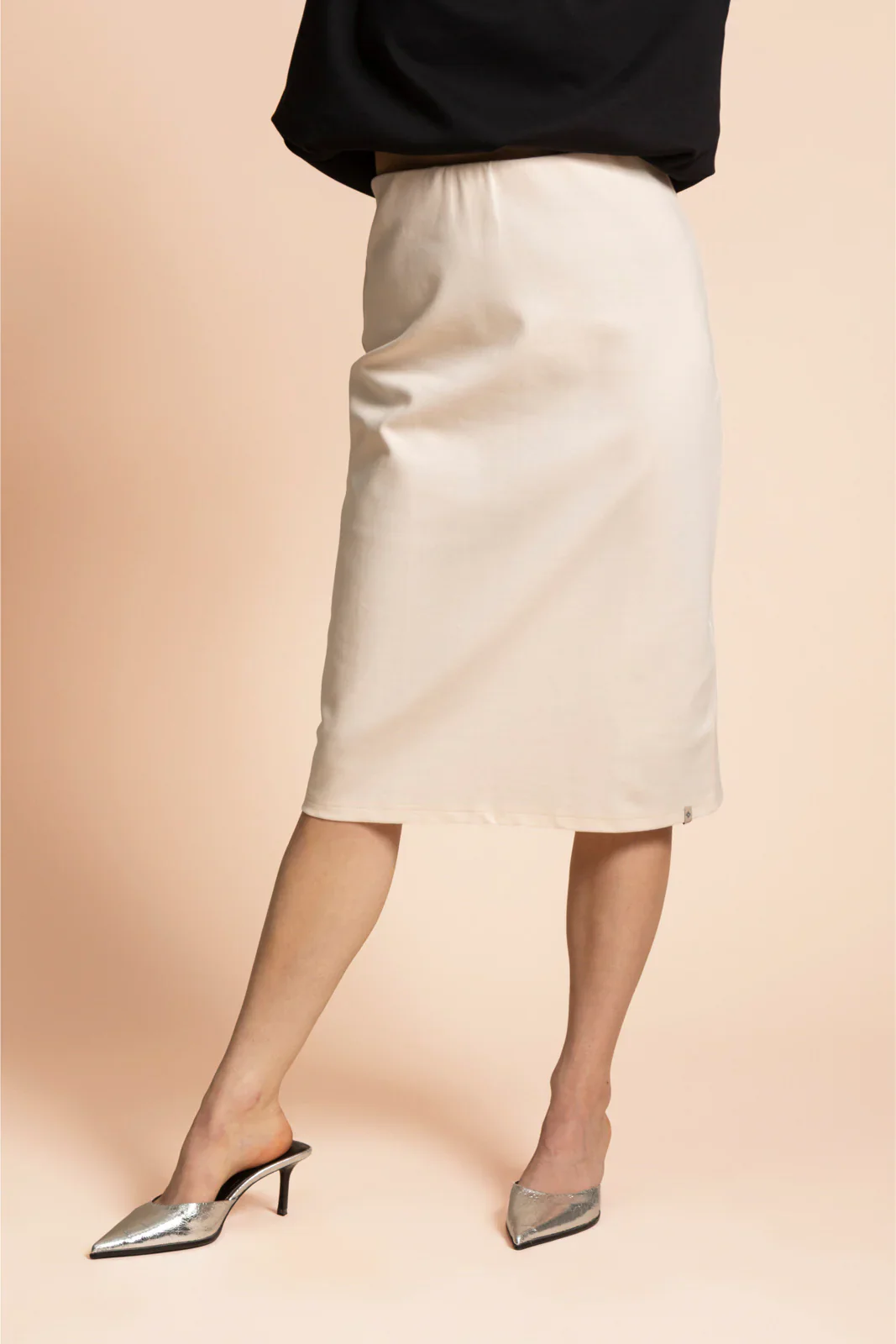 Comfy Pencil Skirt, Ivory