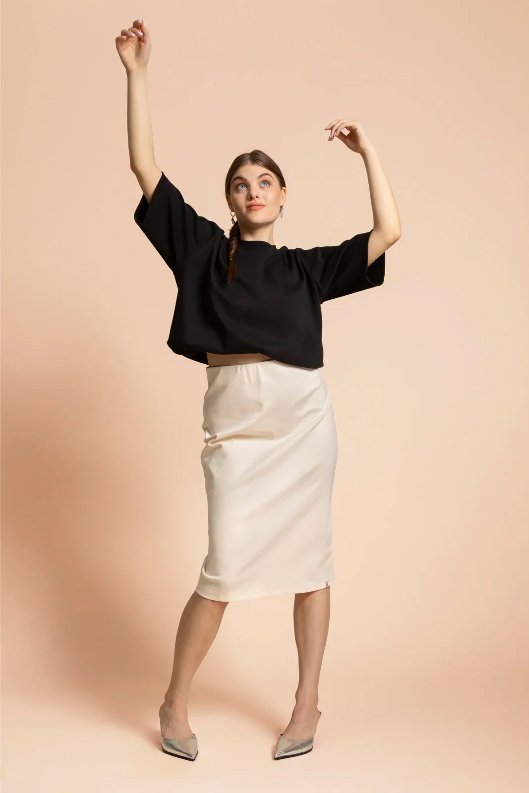 Comfy Pencil Skirt, Ivory - Image 5