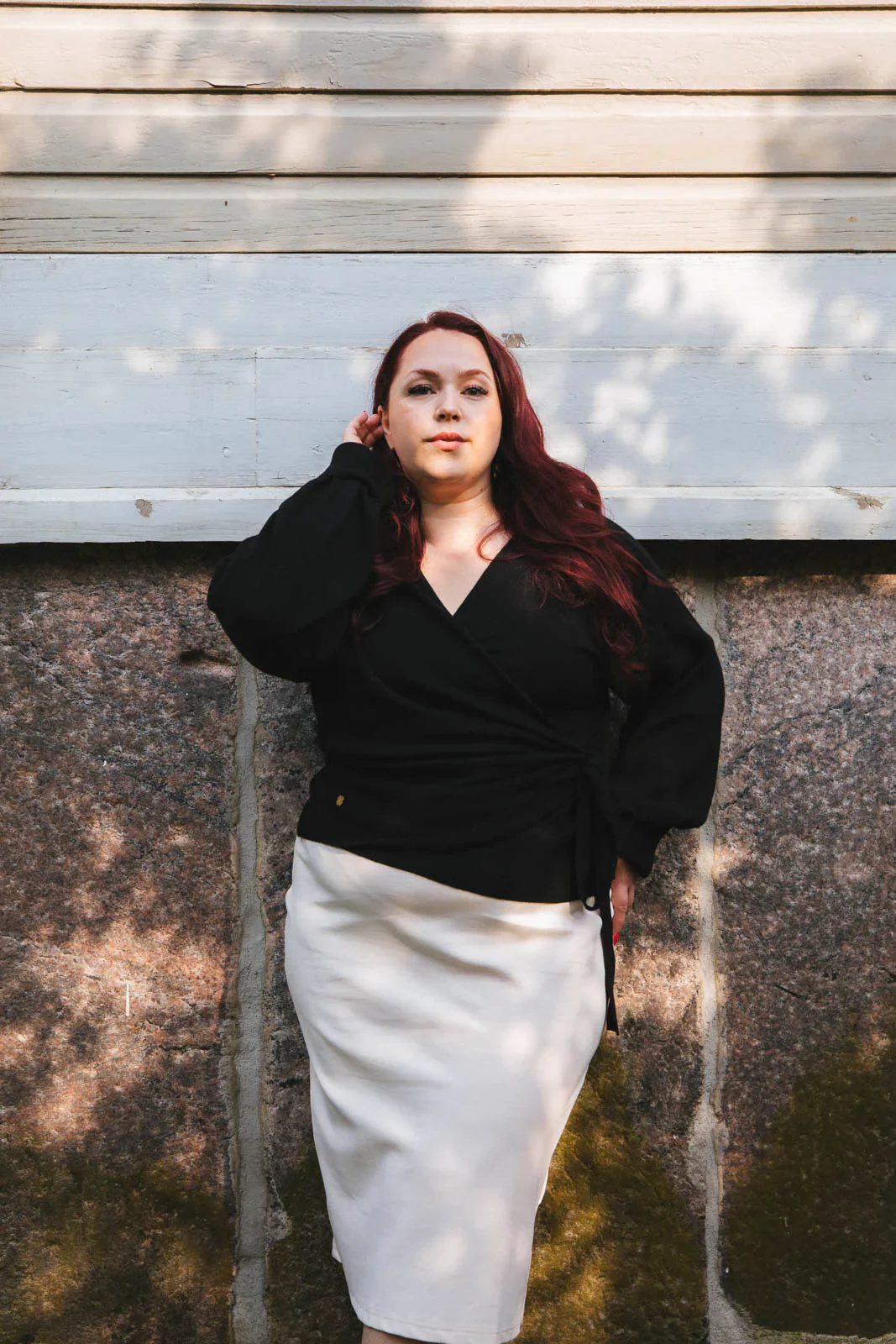 Comfy Pencil Skirt, Ivory - Image 6