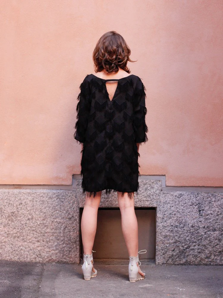 Daliah Dress, Black - Image 3
