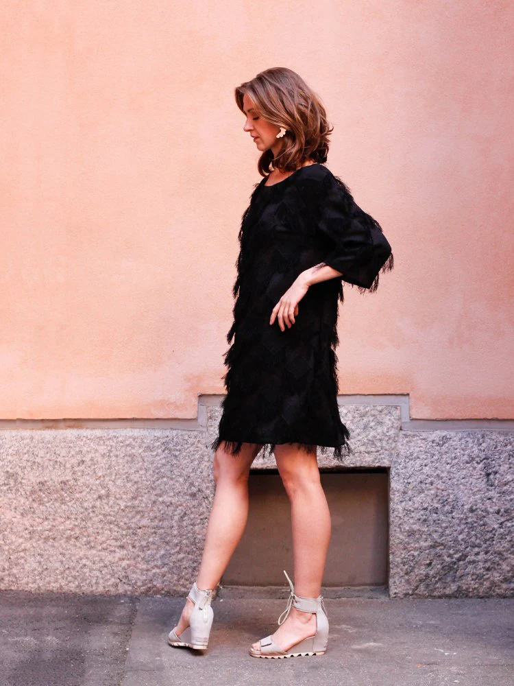 Daliah Dress, Black - Image 5