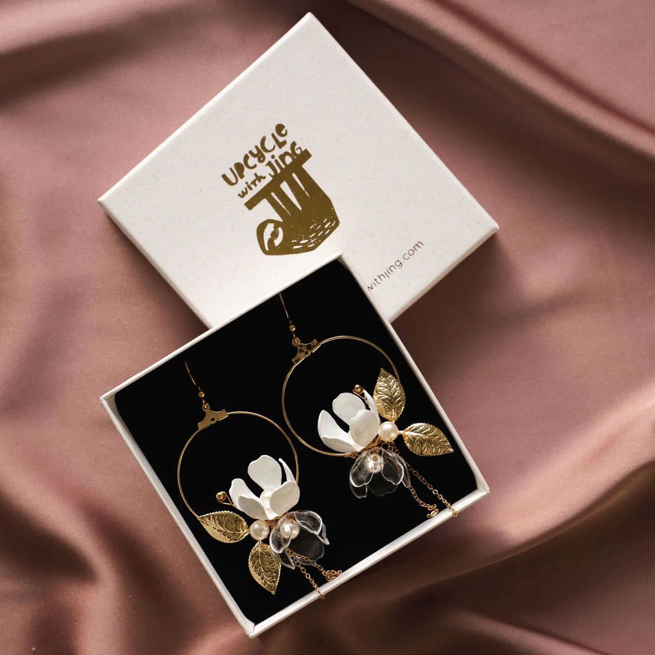 Floral Moon Earrings - Image 4