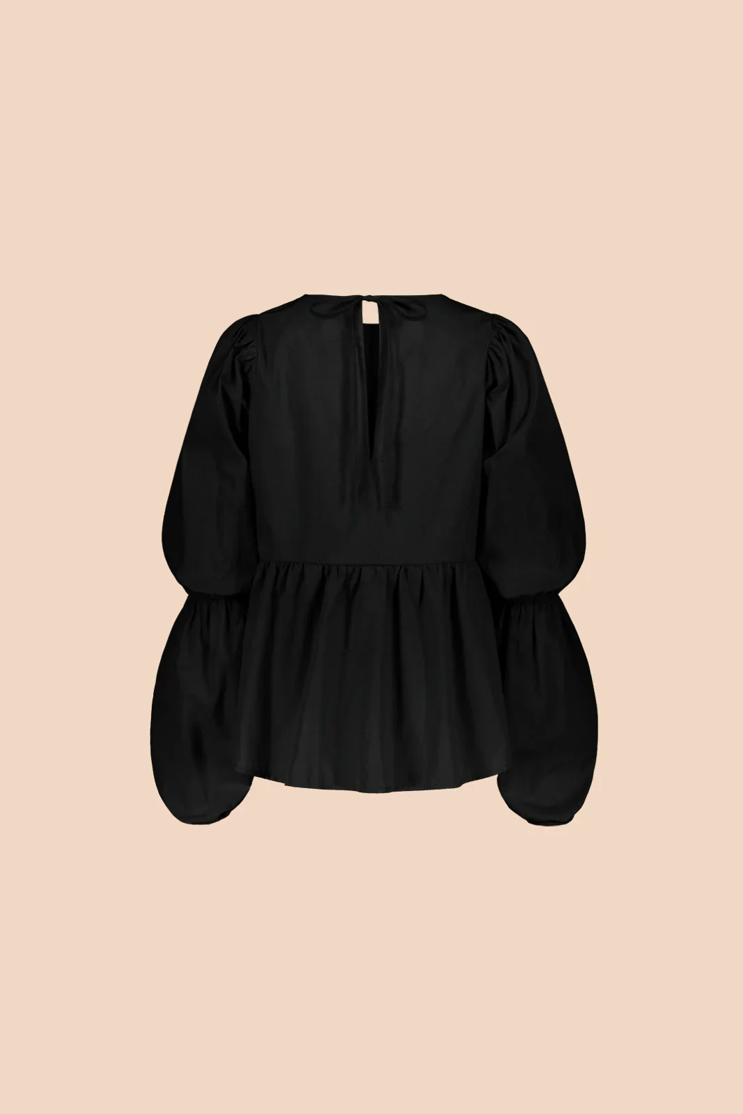 Double Puff Blouse, Black - Image 5