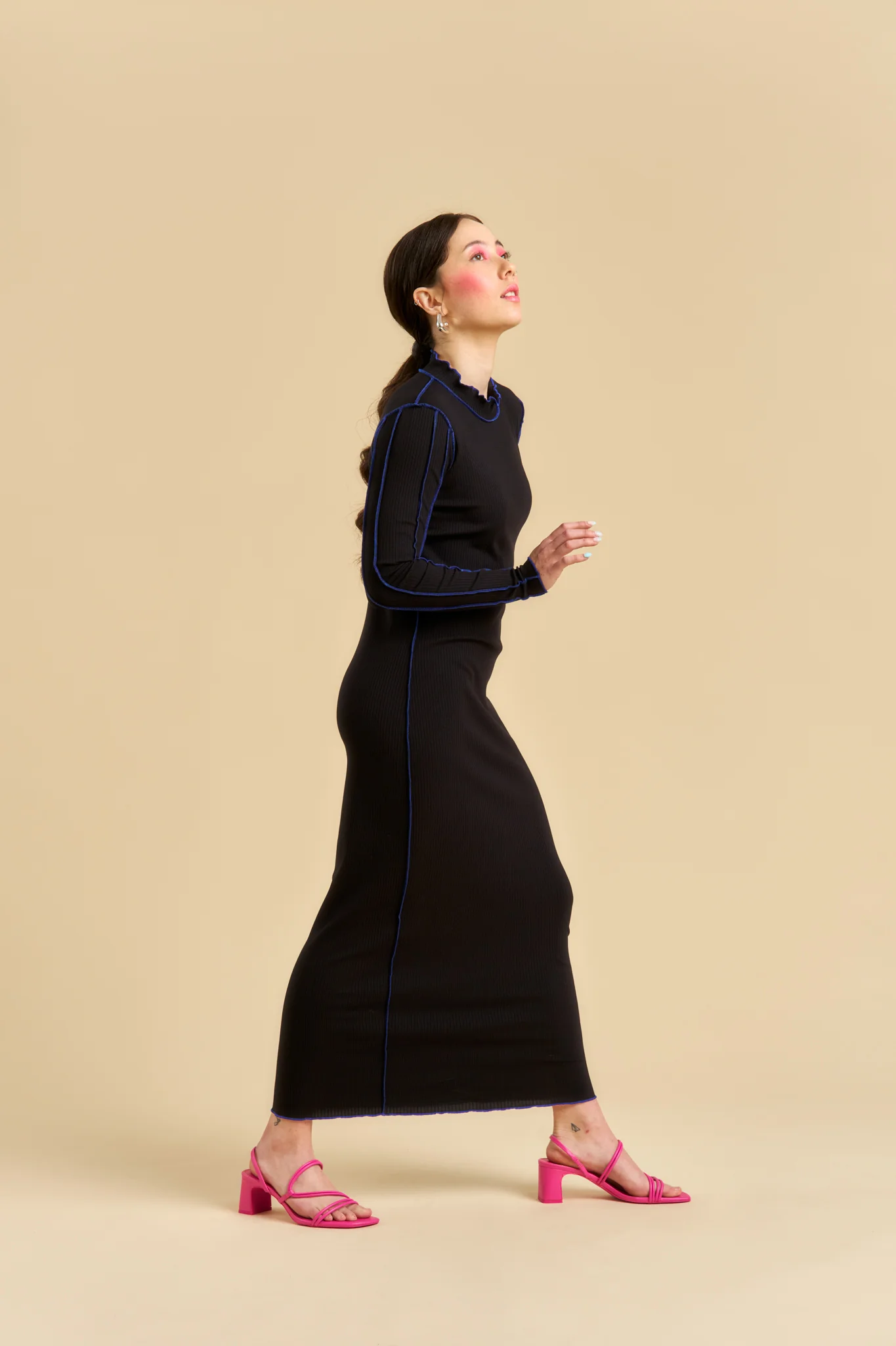 Drucilla Dress, Black Rib - Image 5