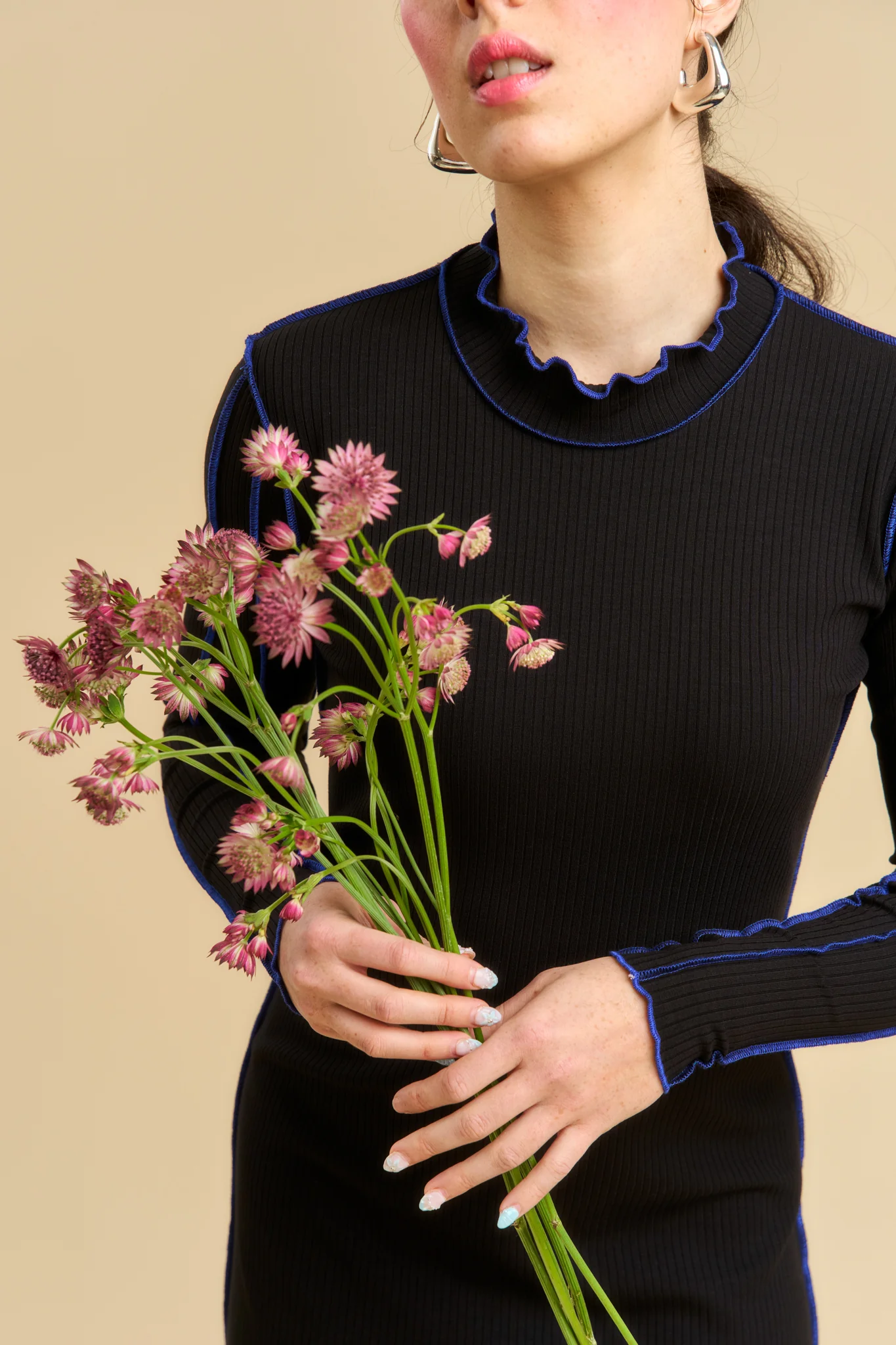 Drucilla Dress, Black Rib - Image 6