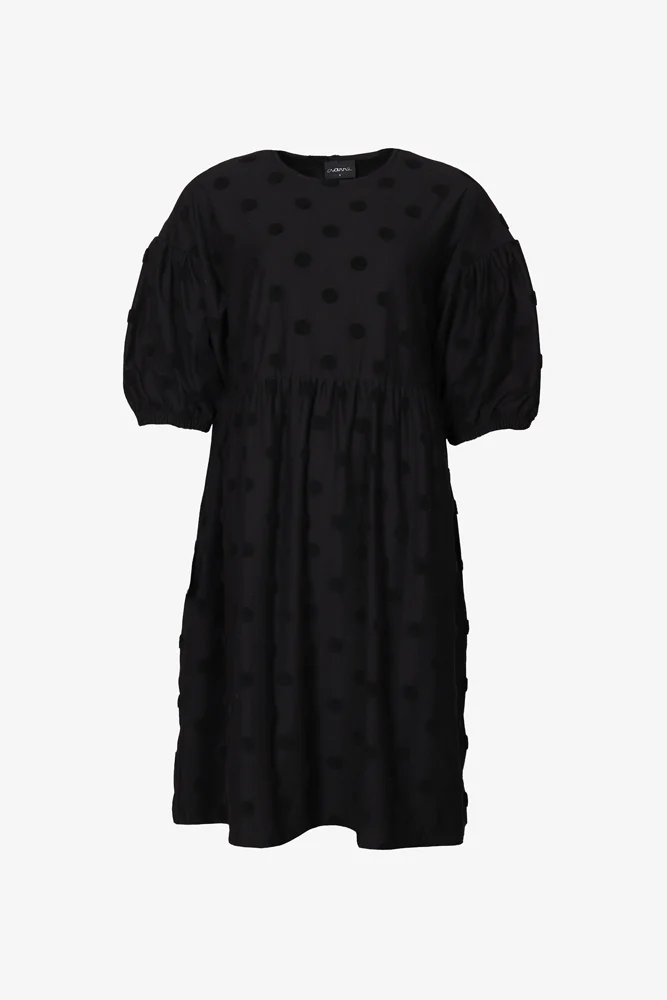 Elena Dress, Black Big Dot - Image 4