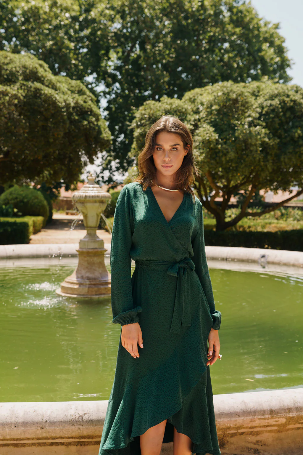 Eloise Dress, Emerald - Image 5