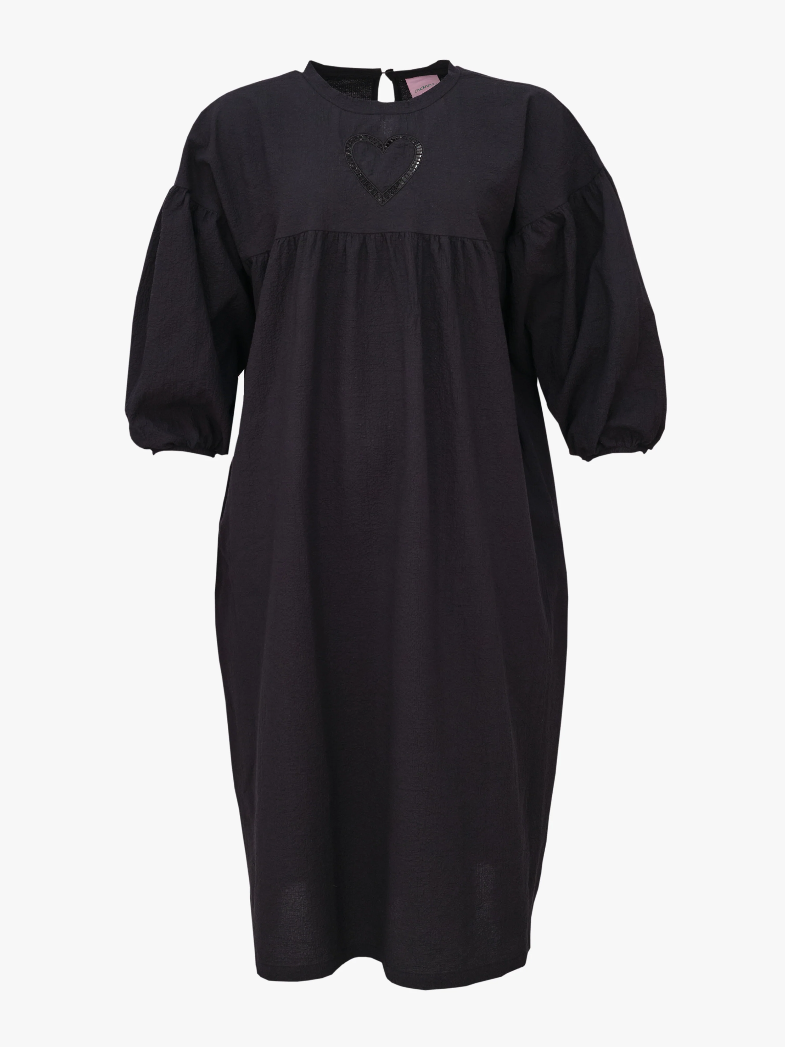Evelyn Embroidered Dress, Black - Image 6