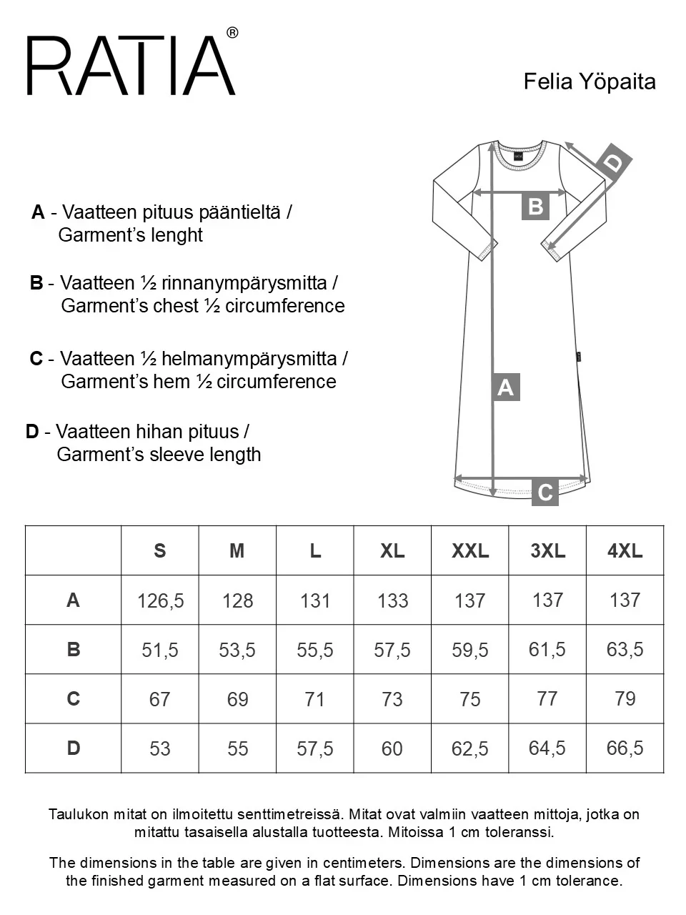Felia Pitkä Yöpaita Raita, Pinkki/Viininpunainen - Image 3