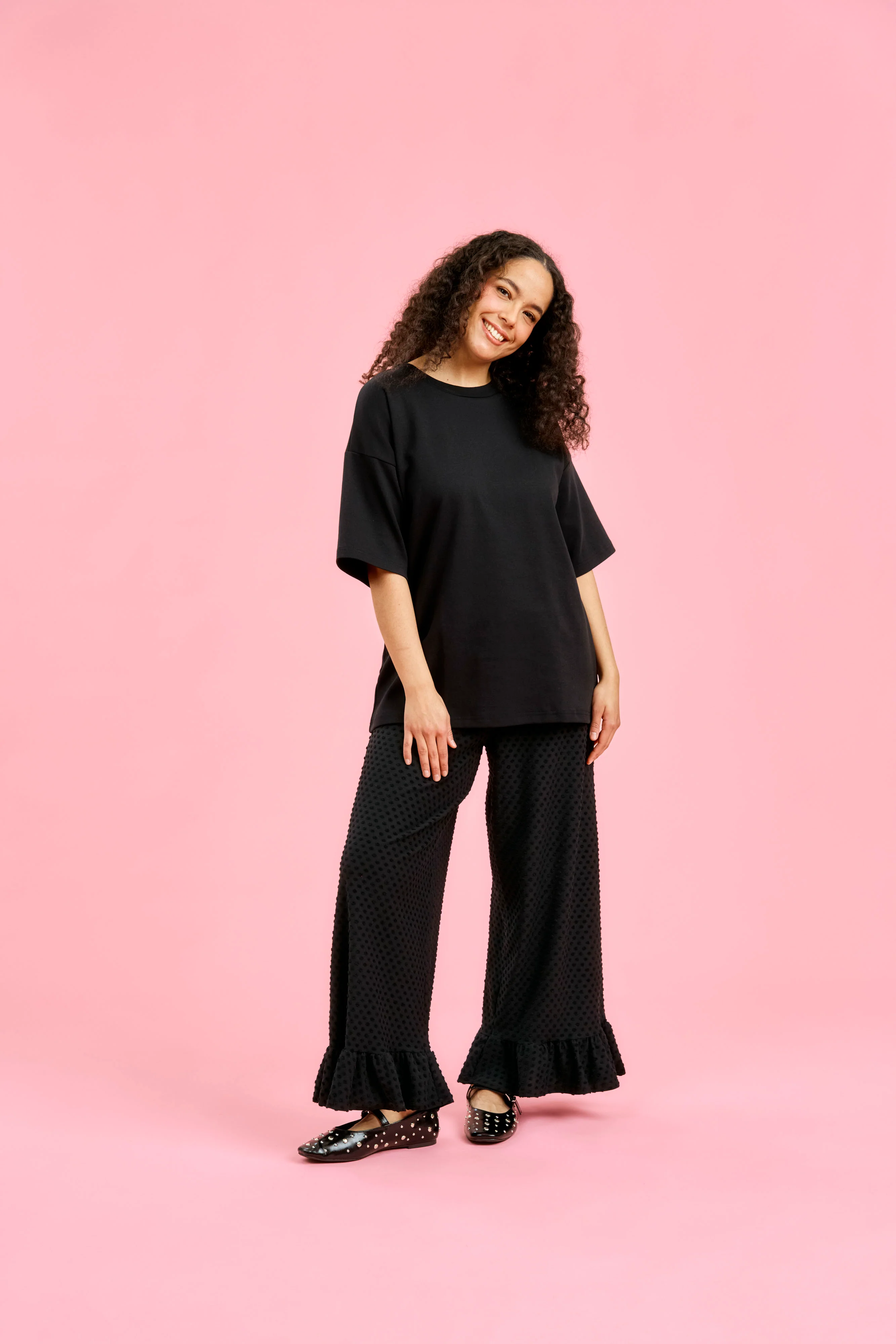 Flore Pants, Black Dots - Image 3