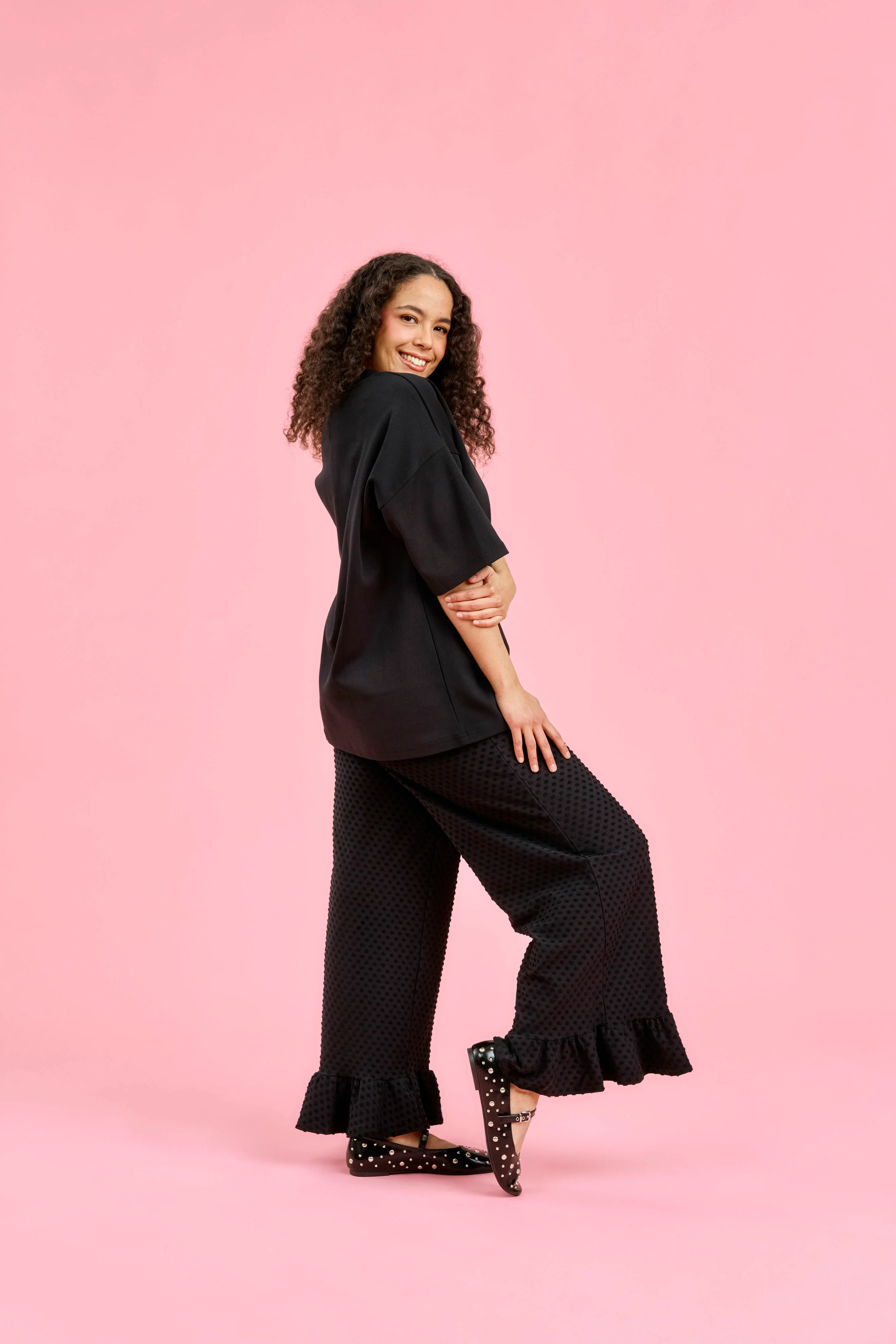 Flore Pants, Black Dots - Image 5