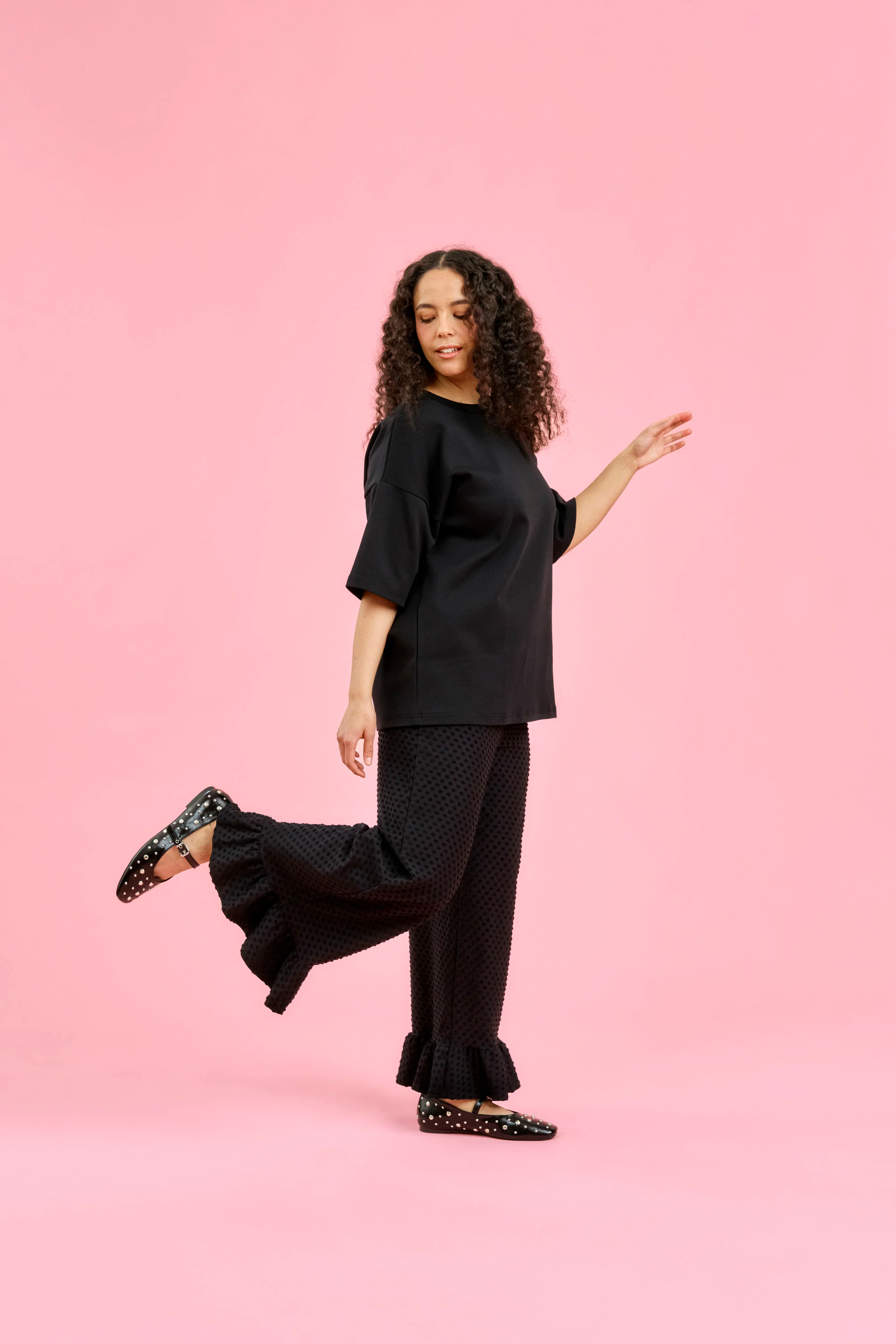 Flore Pants, Black Dots - Image 6