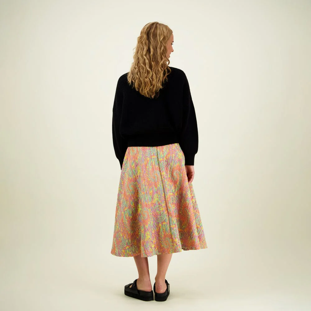 Jacquard Circle Skirt, Multicolour - Image 2