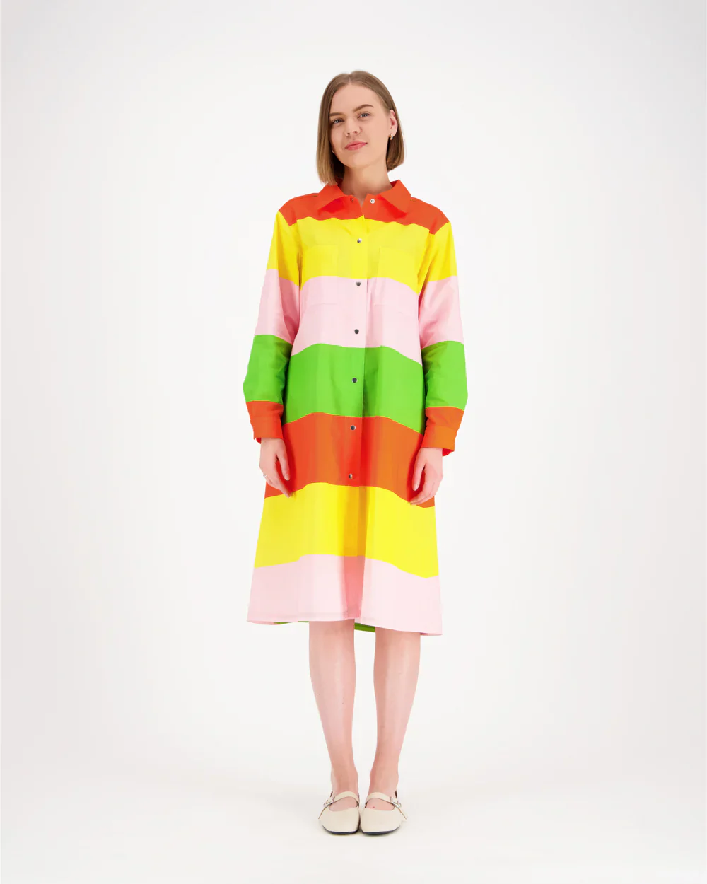 Kalevala Mekko, 4-Raita Vaaleanpunainen - Image 3