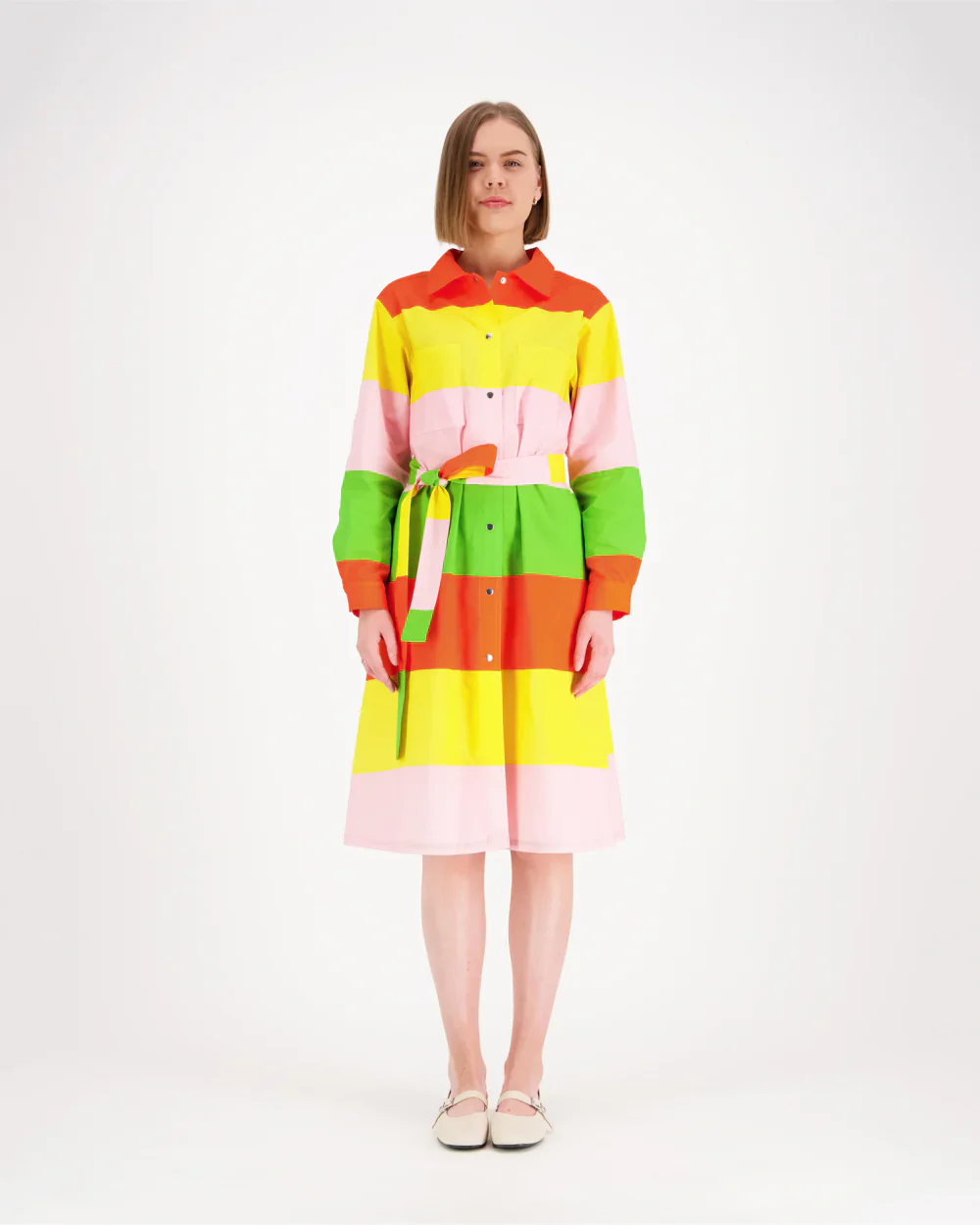 Kalevala Mekko, 4-Raita Vaaleanpunainen - Image 6