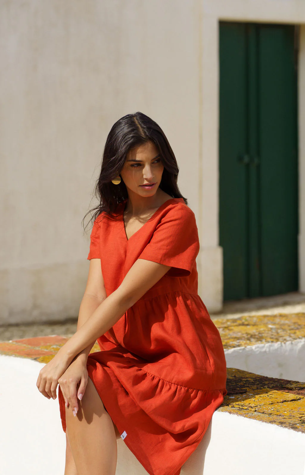 Layered Dress, Burnt Orange