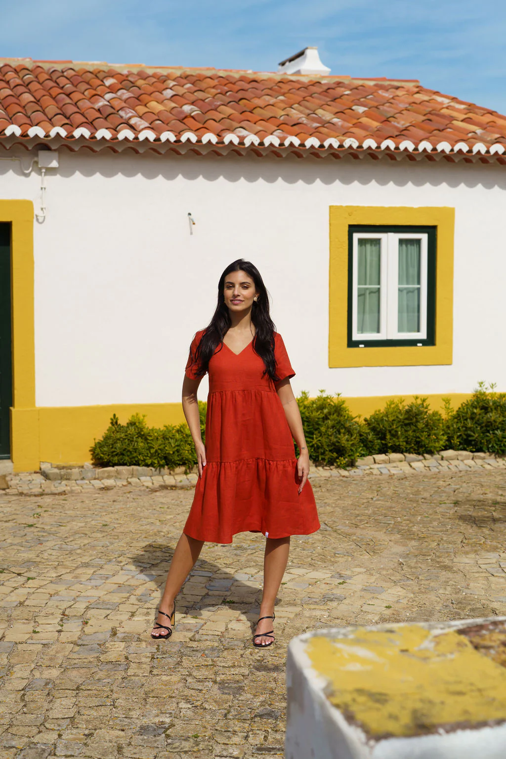 Layered Dress, Burnt Orange - Image 2