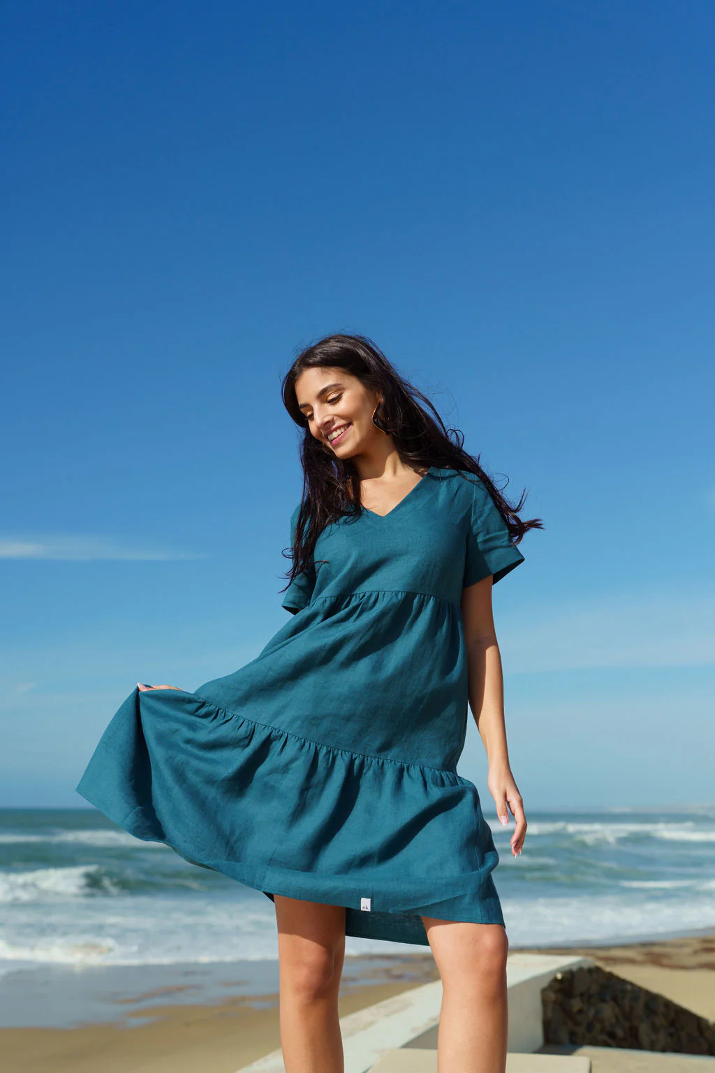 Layered Dress, Crystal Teal - Image 2