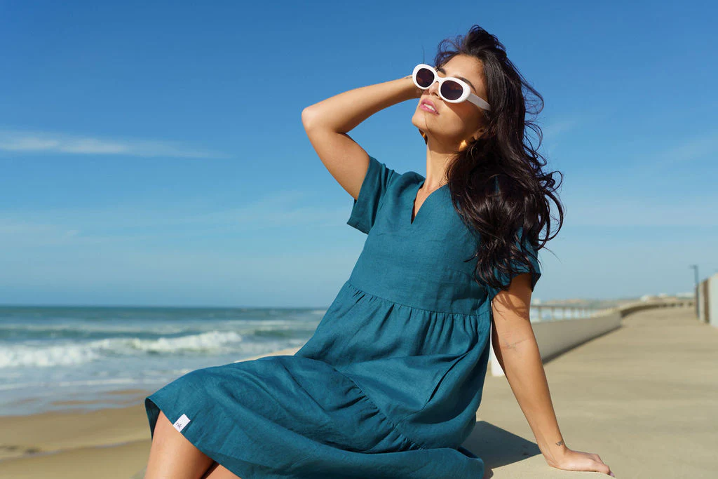 Layered Dress, Crystal Teal - Image 4