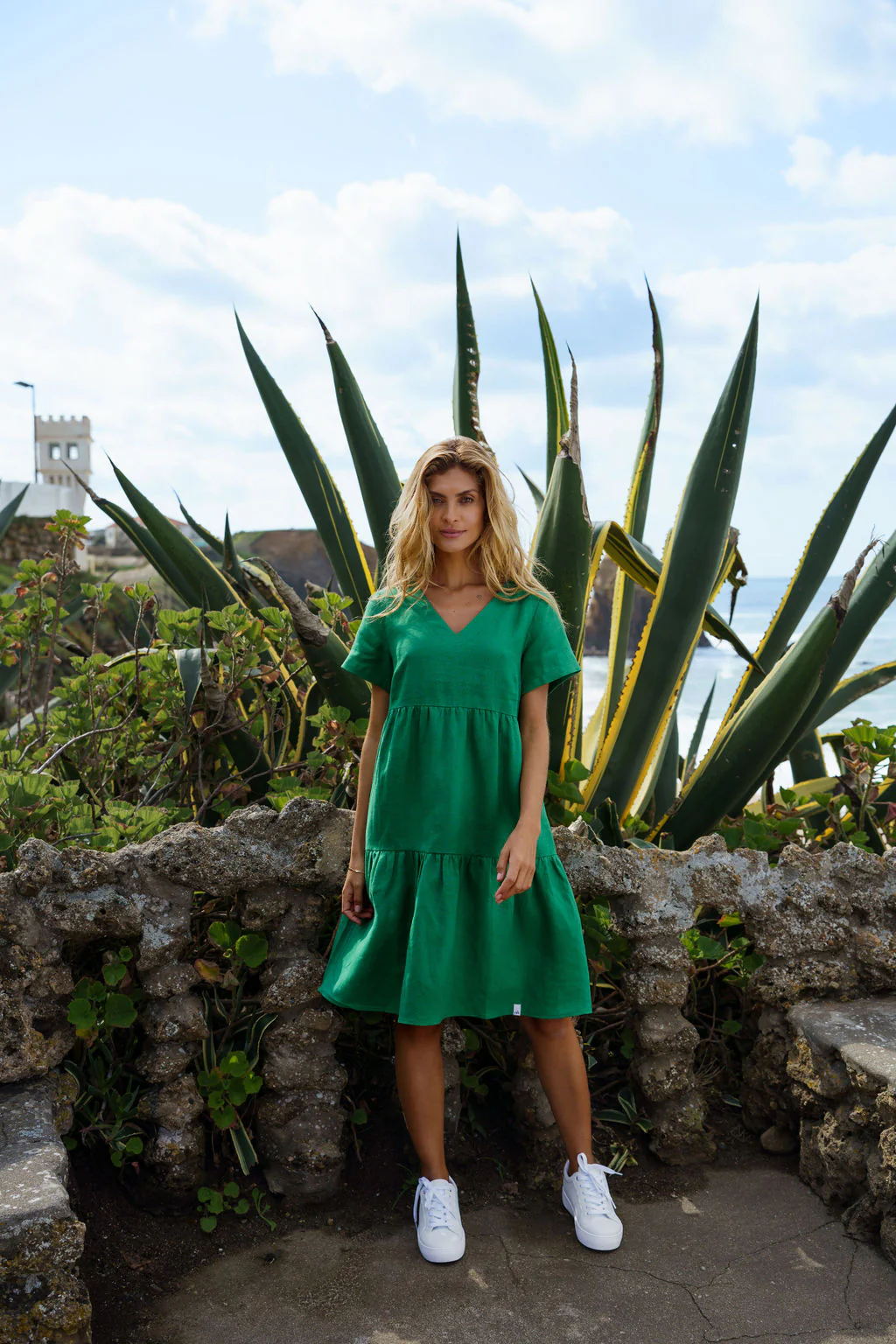 Layered Dress, Holly Green - Image 4