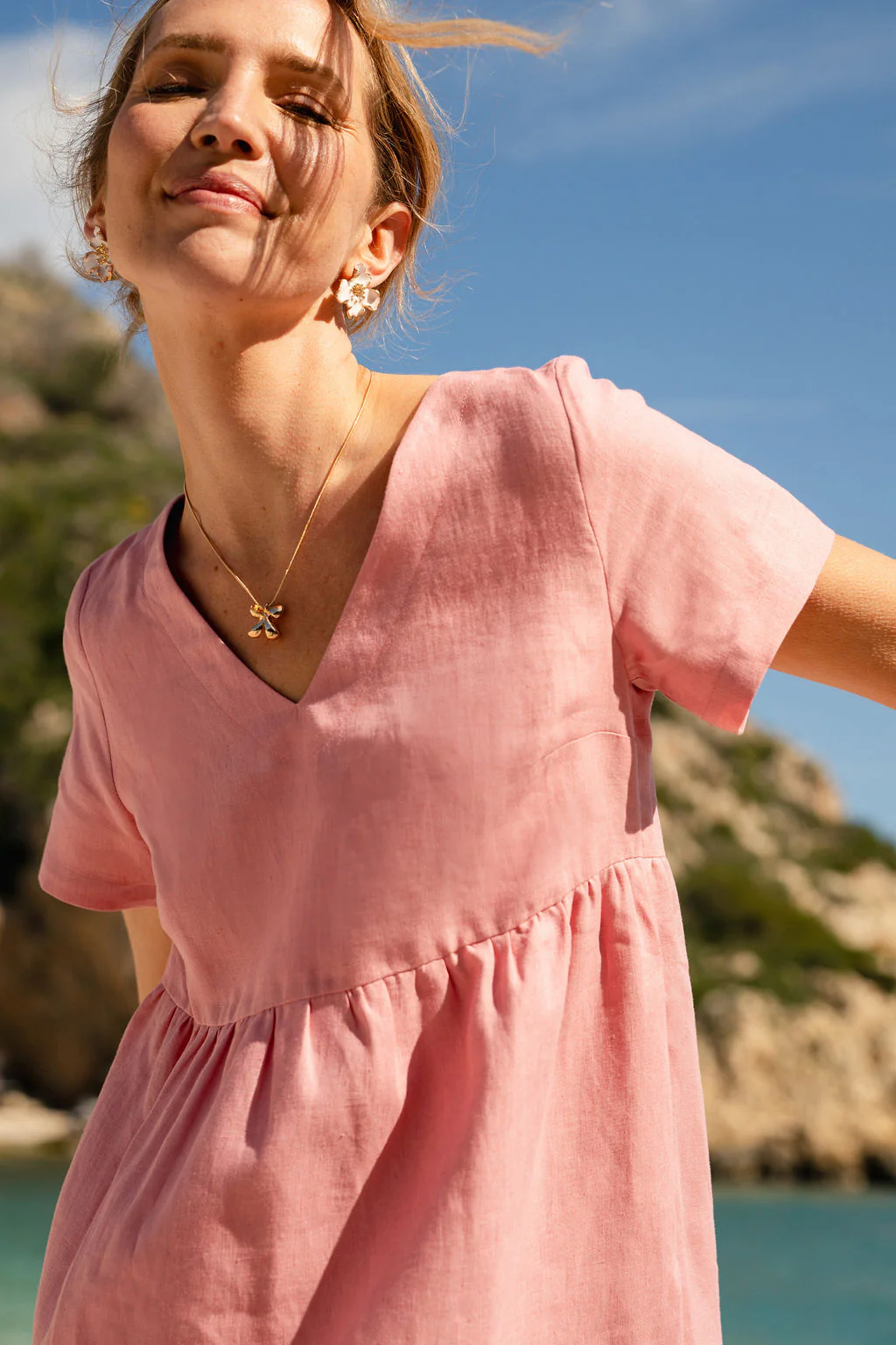 Layered Dress, Powder Pink - Image 6
