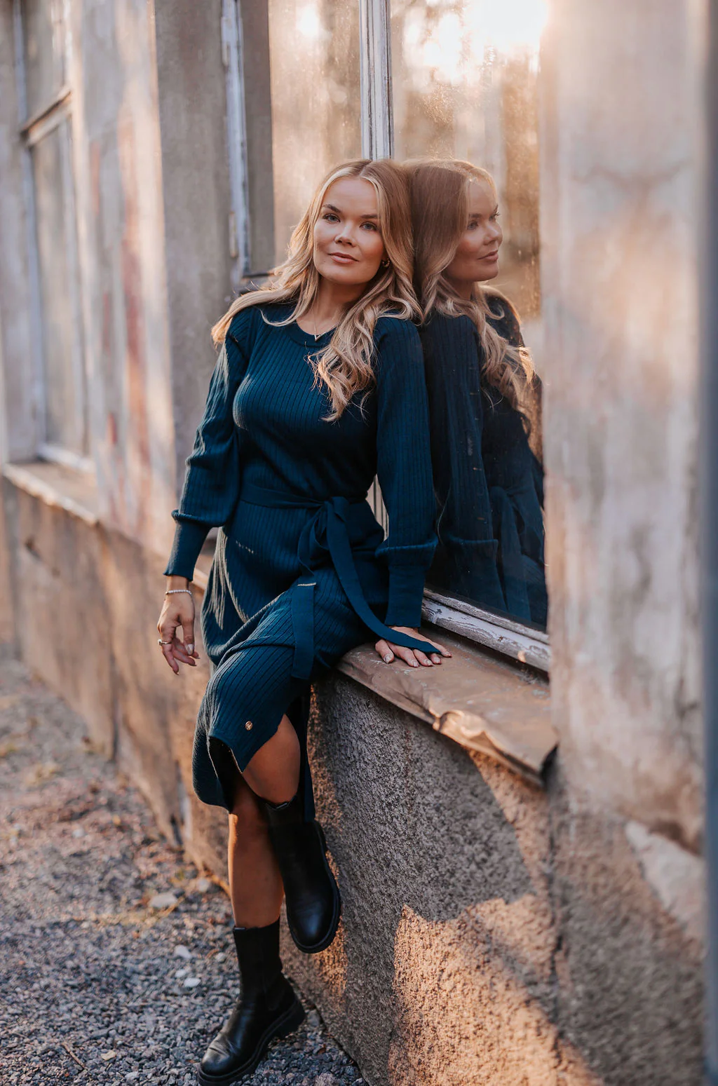 Leona Dress, Teal - Image 2