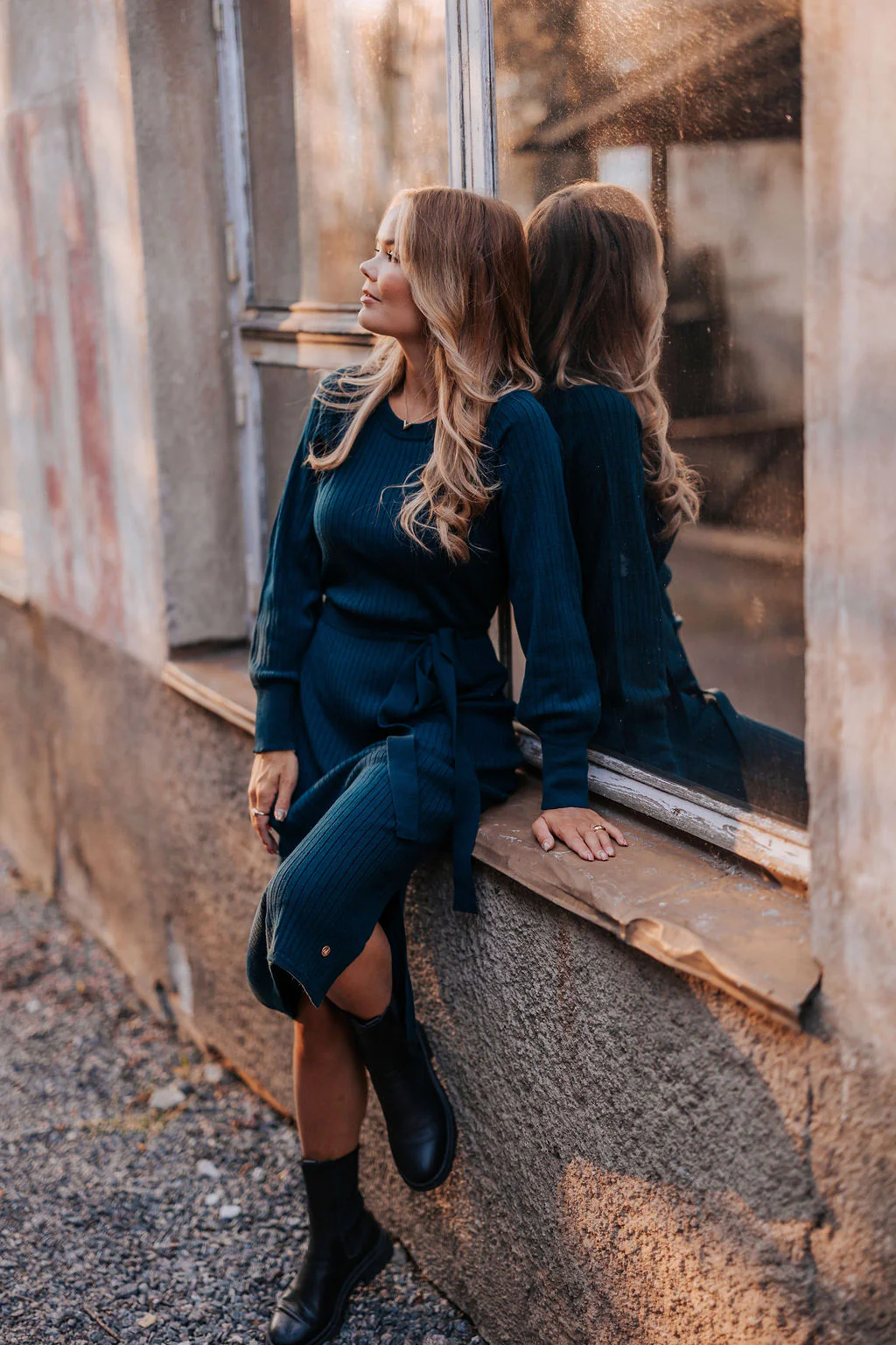 Leona Dress, Teal - Image 4