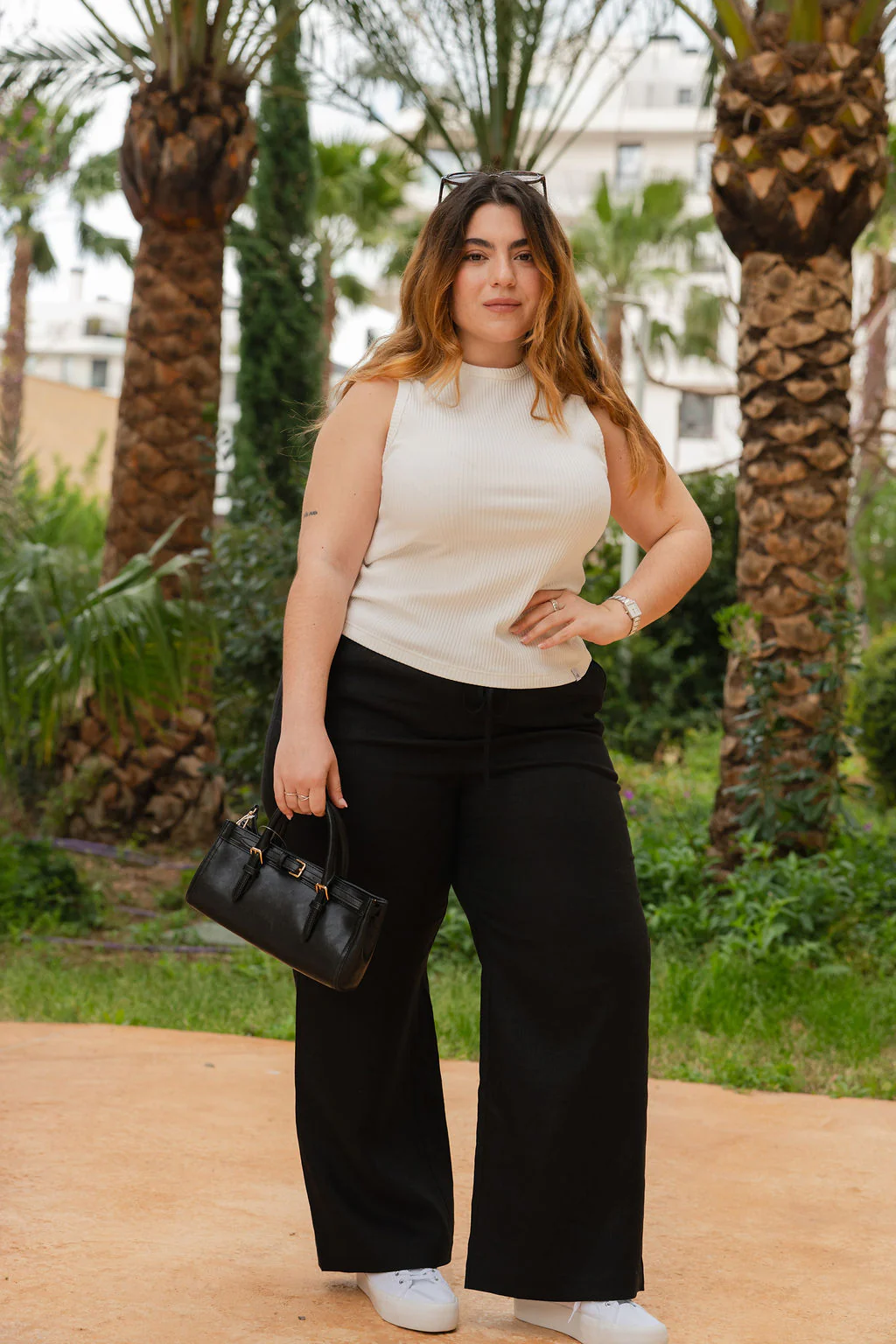 Linen Trousers, Black - Image 2