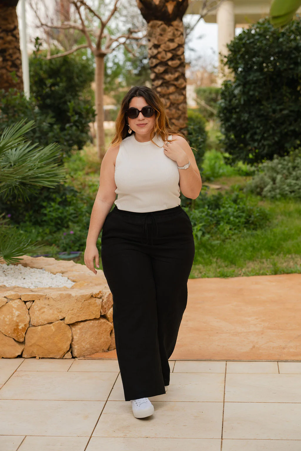 Linen Trousers, Black - Image 4