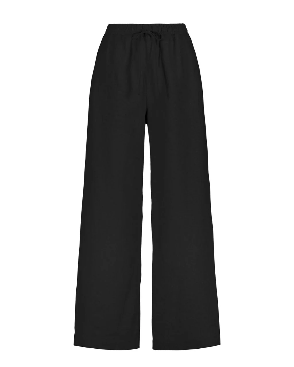 Linen Trousers, Black - Image 5