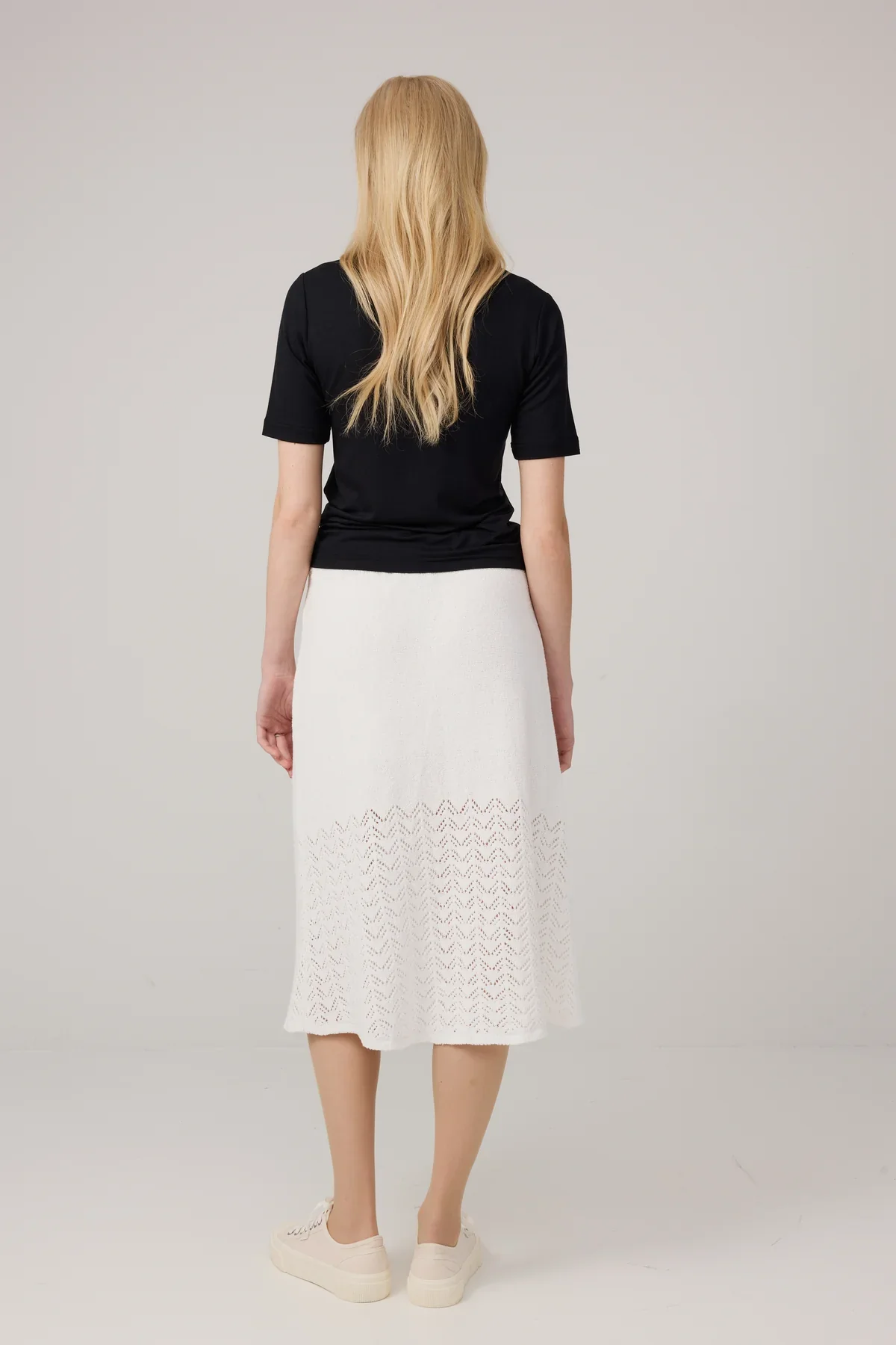 Milja Knitted Skirt, White - Image 5