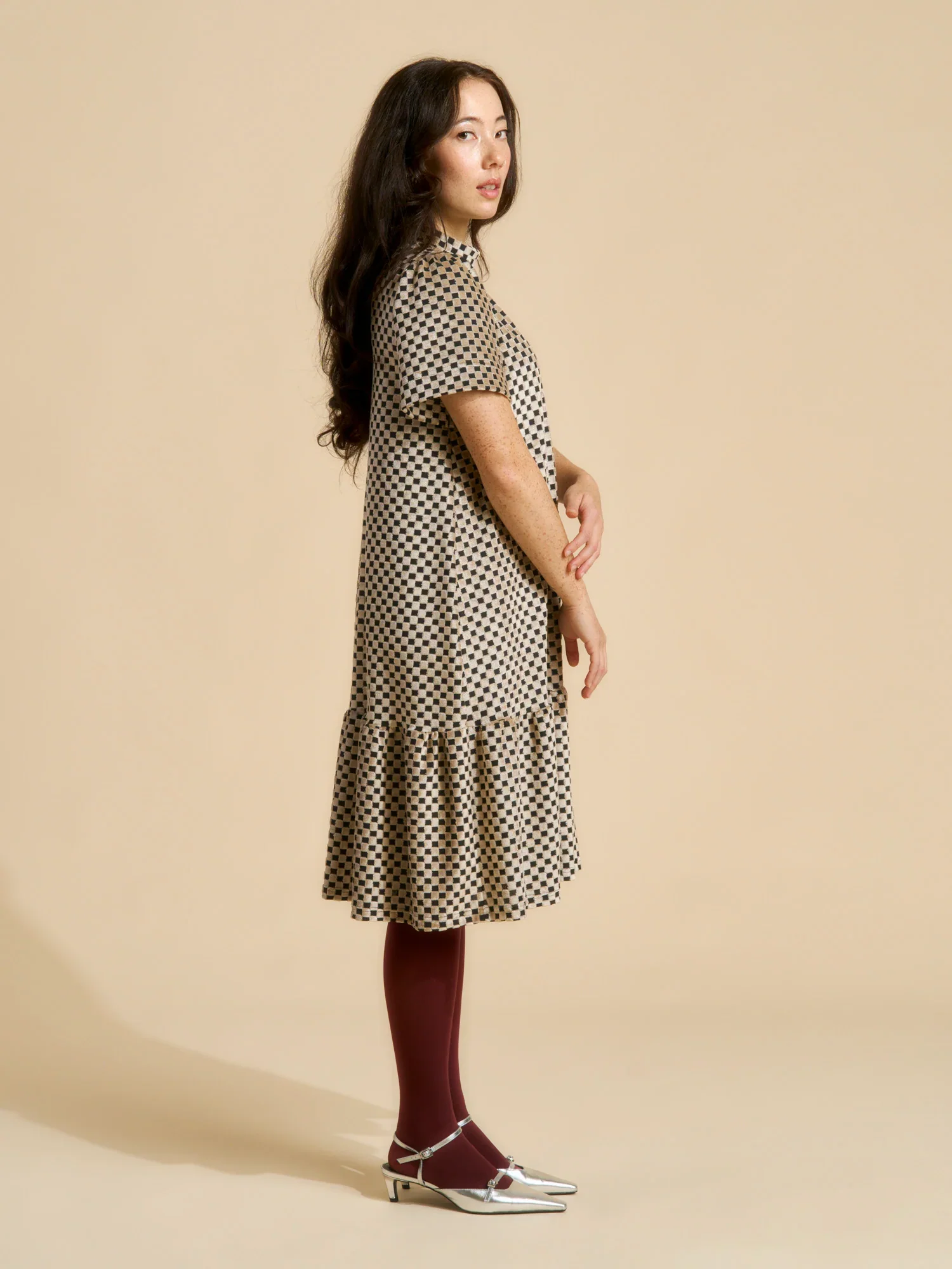 Montana Dress, Almond Chess - Image 3