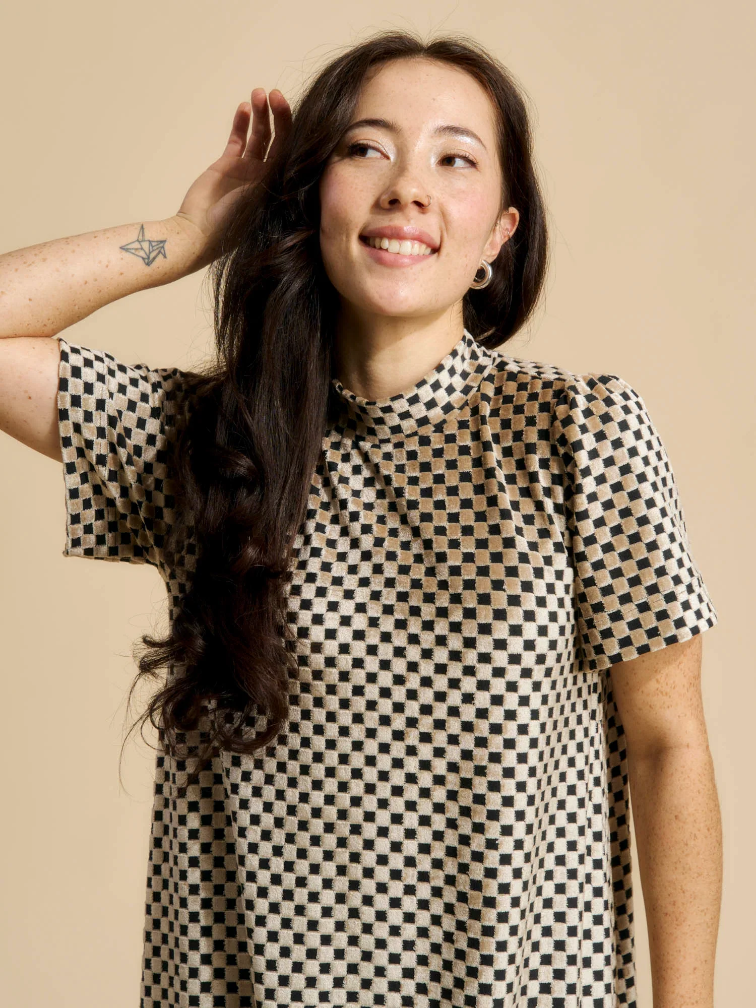 Montana Dress, Almond Chess - Image 6
