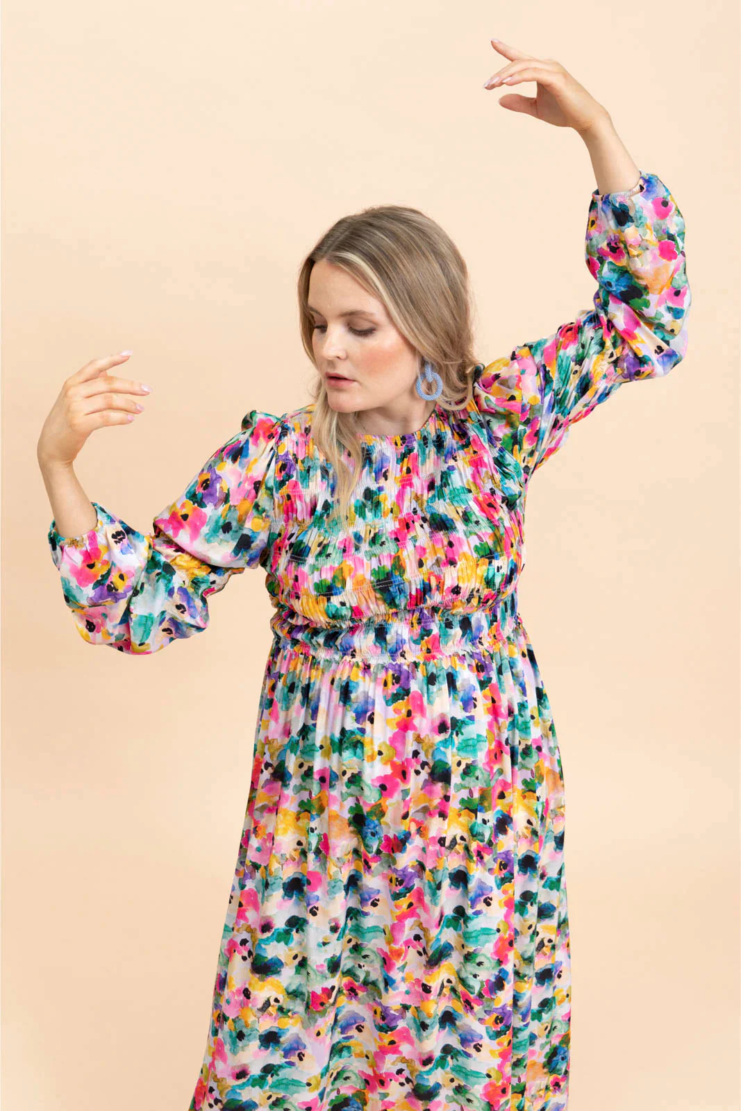 Muse Dress, Aquarelle Bloom - Image 3