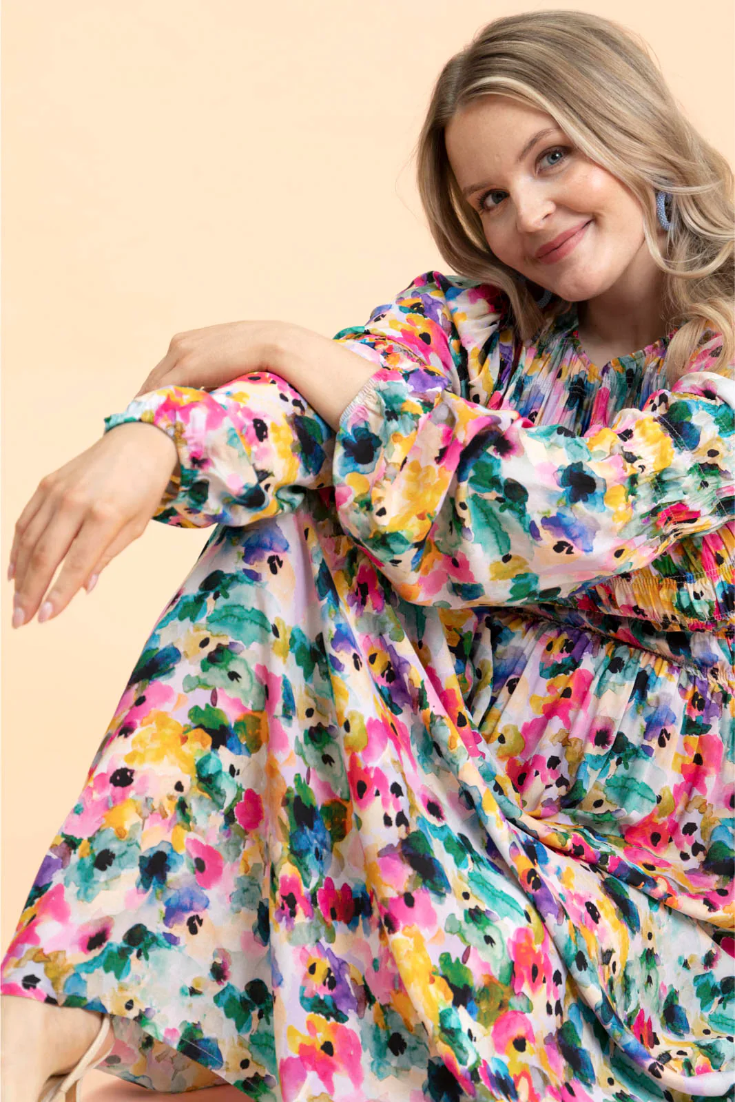 Muse Dress, Aquarelle Bloom - Image 4
