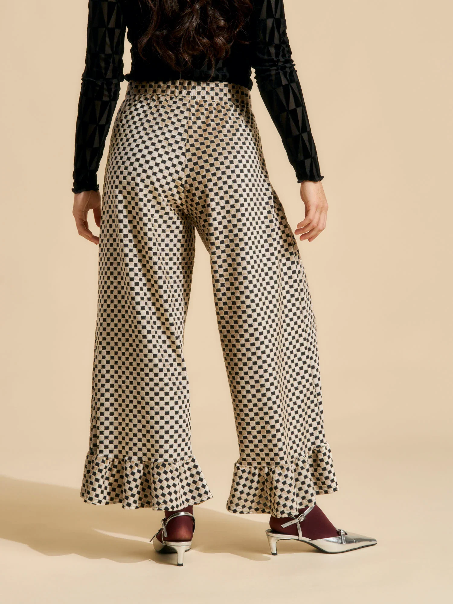 Nanda Pants, Almond Chess - Image 3
